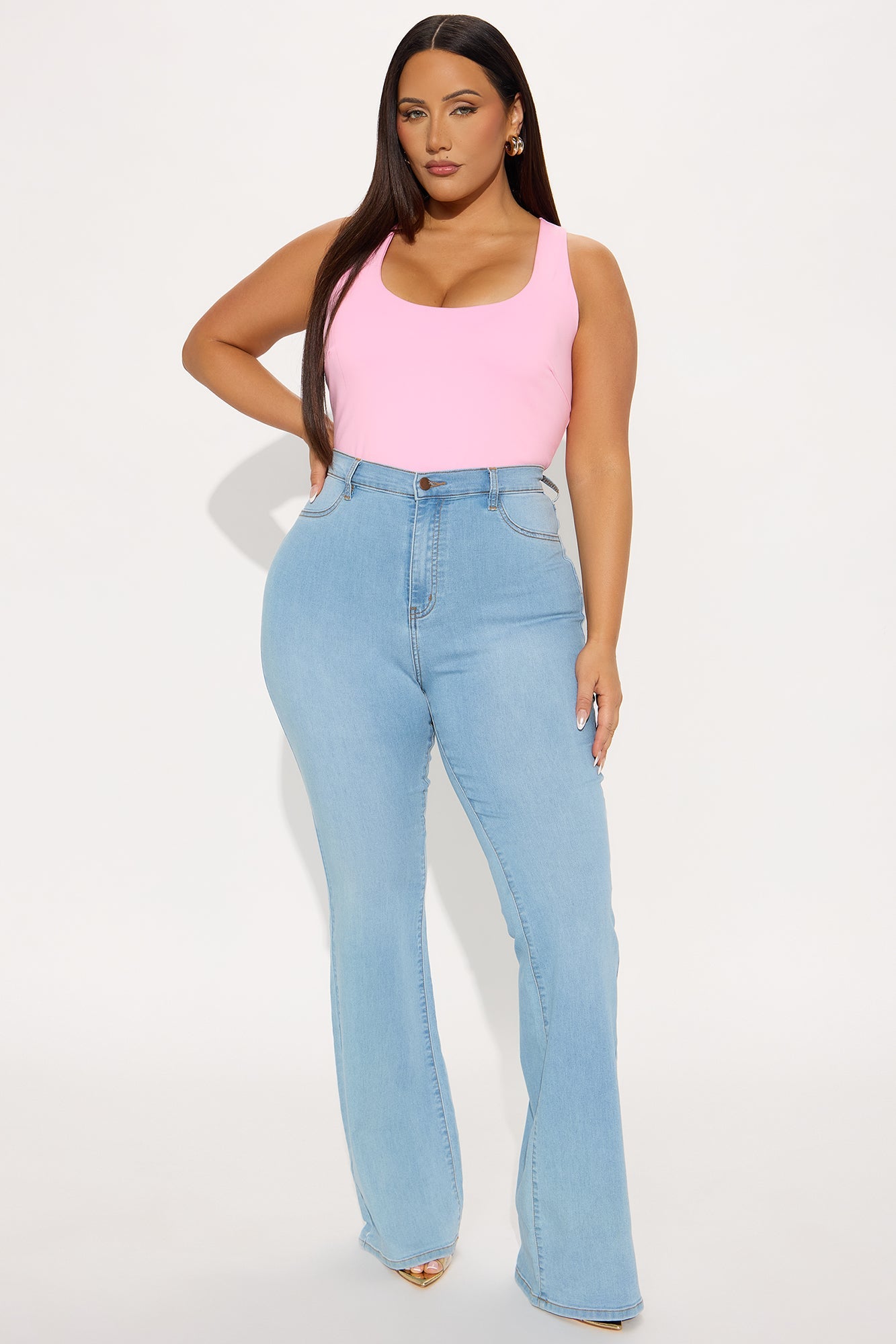 Tall Deep In My Soul Flare Jeans - Light Blue Wash