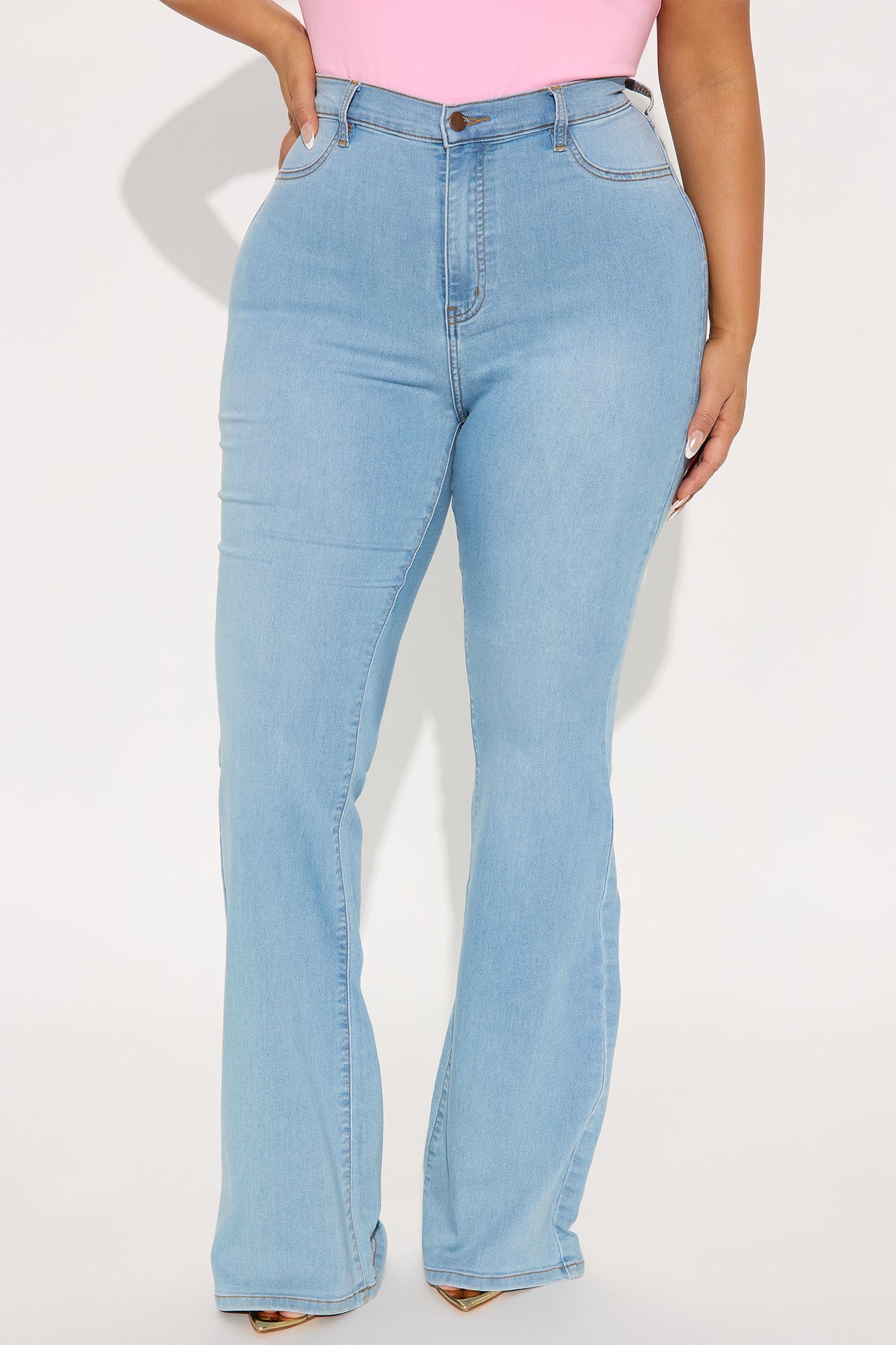 Tall Deep In My Soul Flare Jeans - Light Blue Wash
