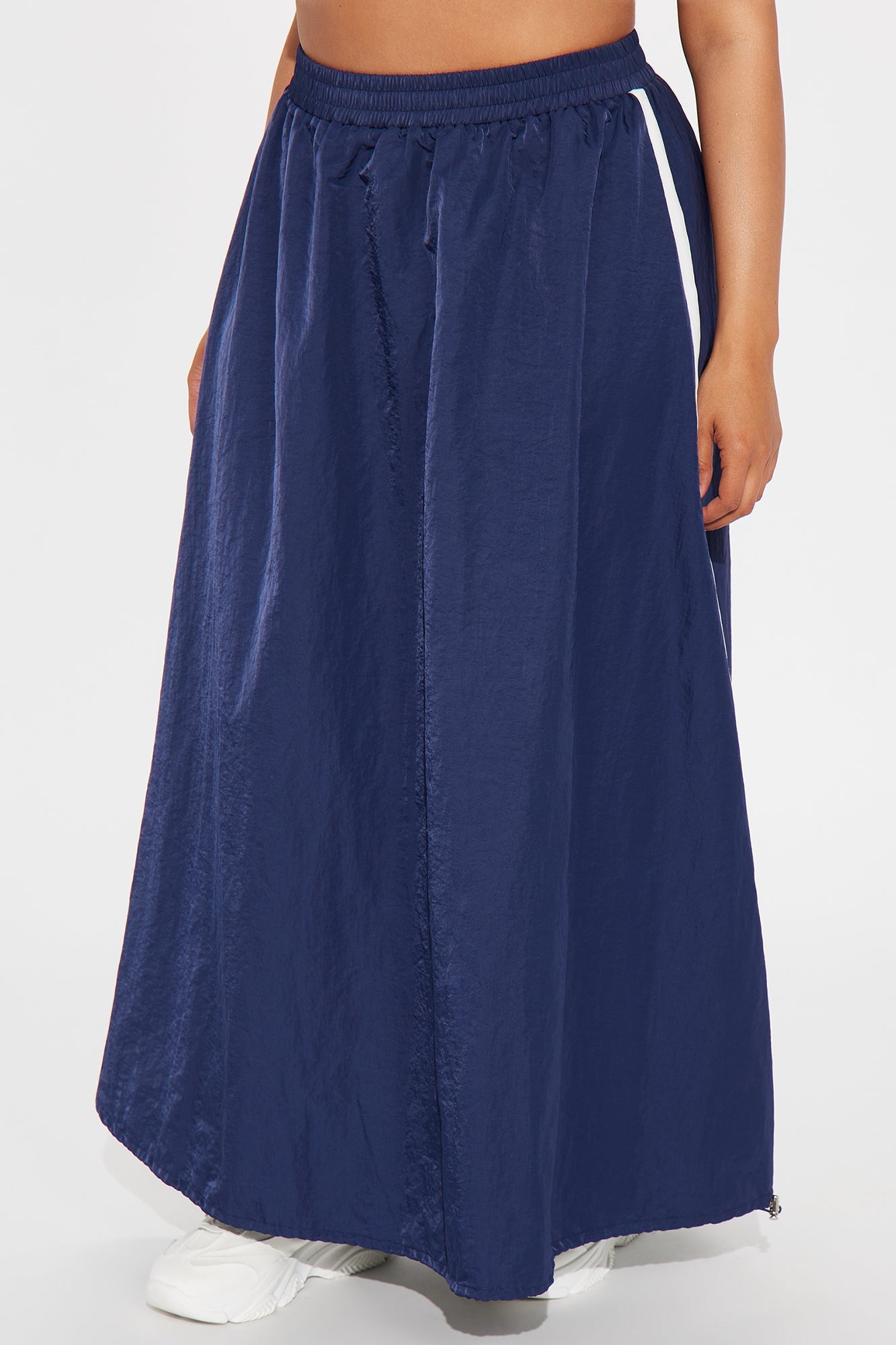 Nadia Windbreaker Maxi Skirt - Navy/combo
