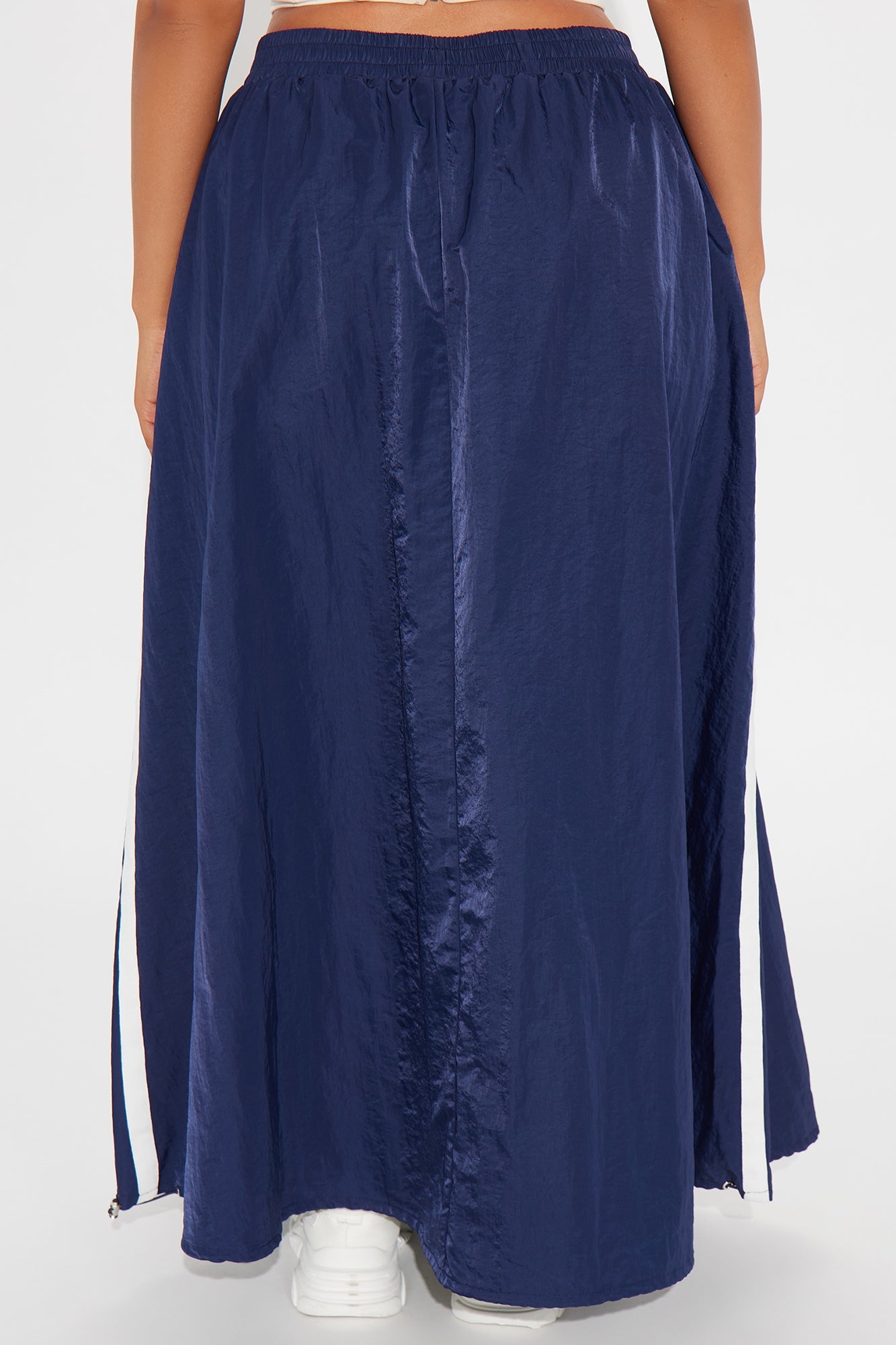 Nadia Windbreaker Maxi Skirt - Navy/combo