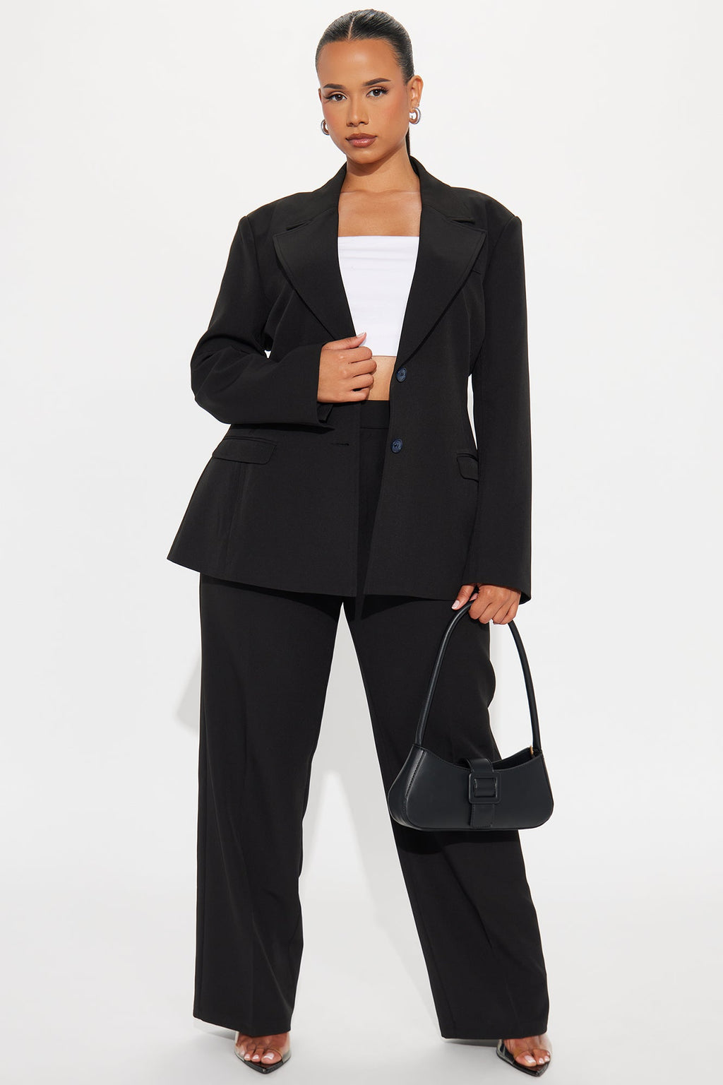 Kendall Hourglass Fitted Blazer - Black
