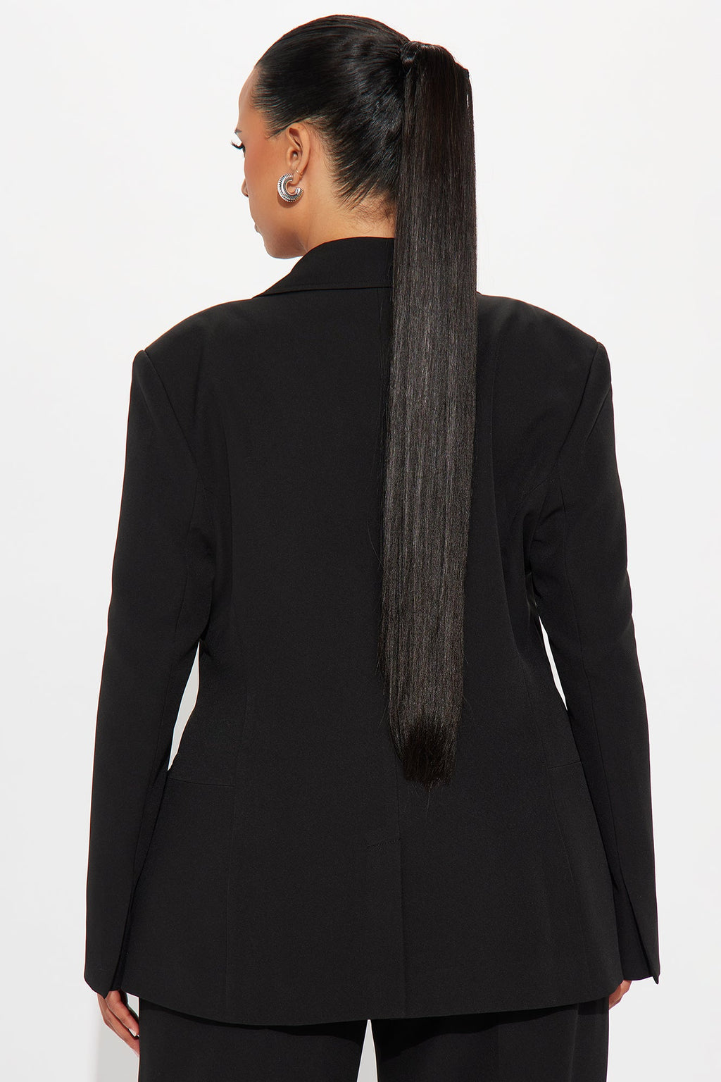 Kendall Hourglass Fitted Blazer - Black