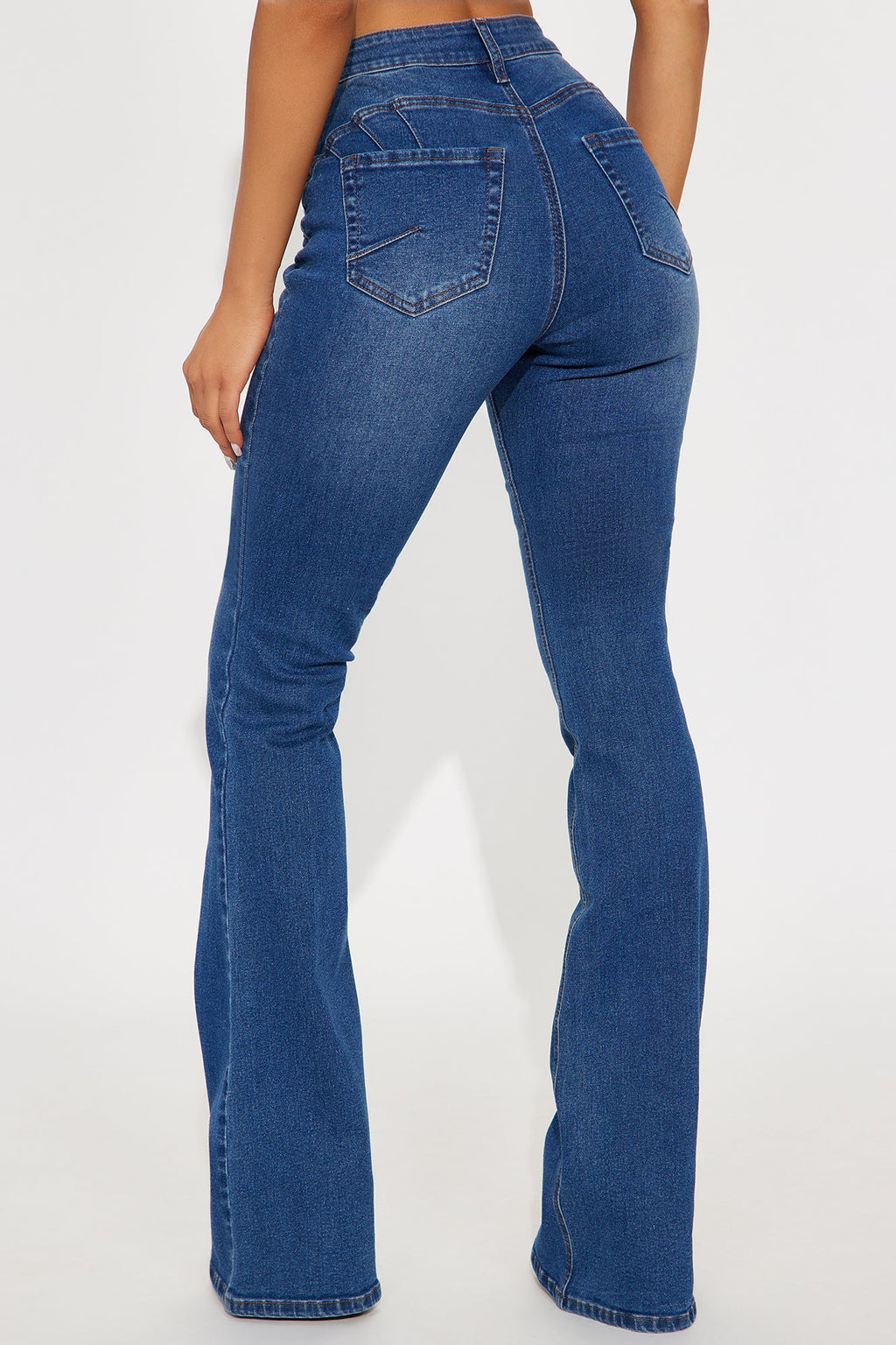 Tall Audrey Booty Lifting Stretch Flare Jeans - Dark Wash