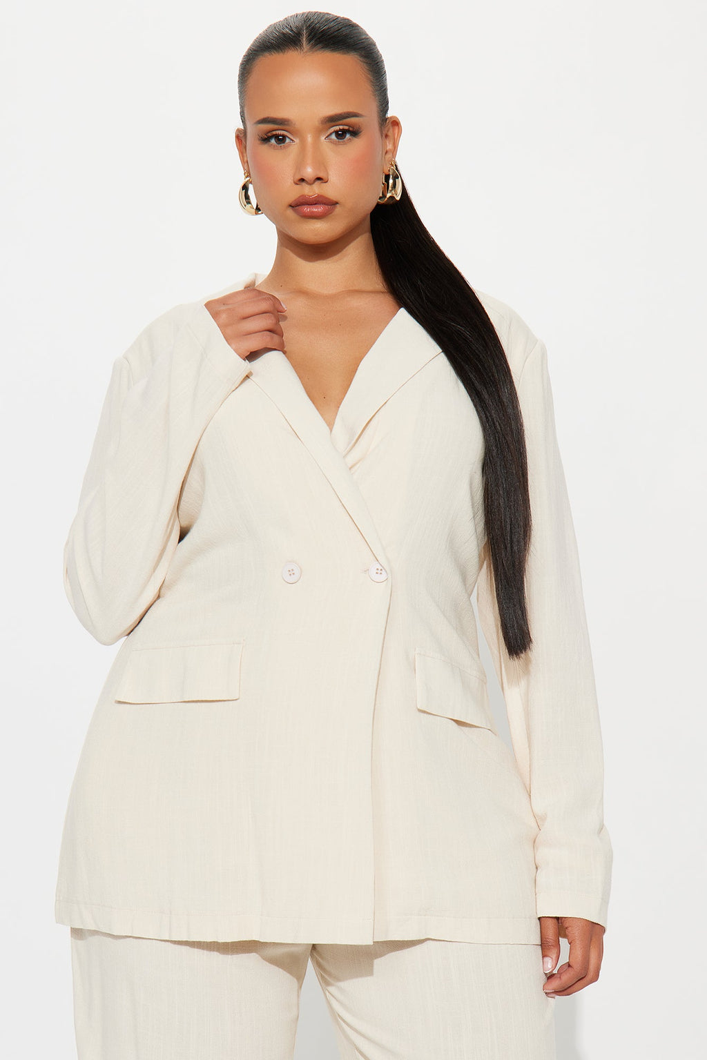 Essential Linen Pant Set - Beige