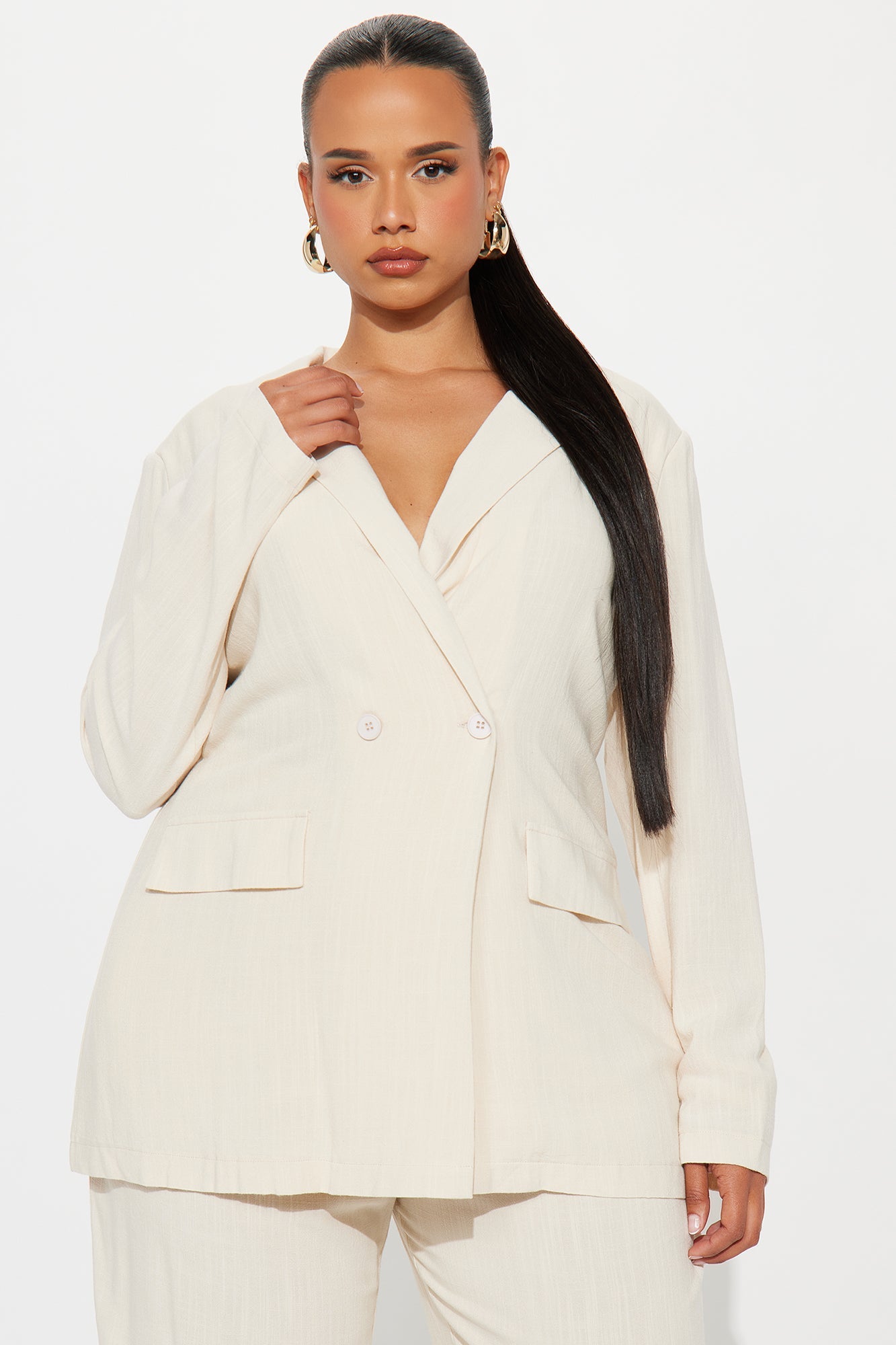 Essential Linen Pant Set - Beige