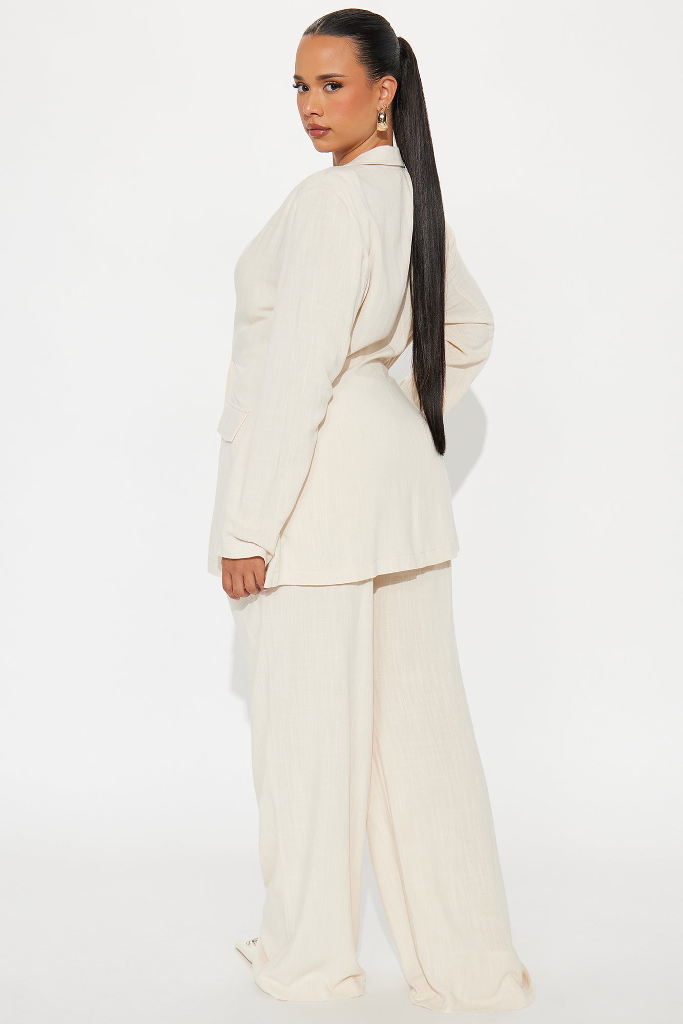 Essential Linen Pant Set - Beige