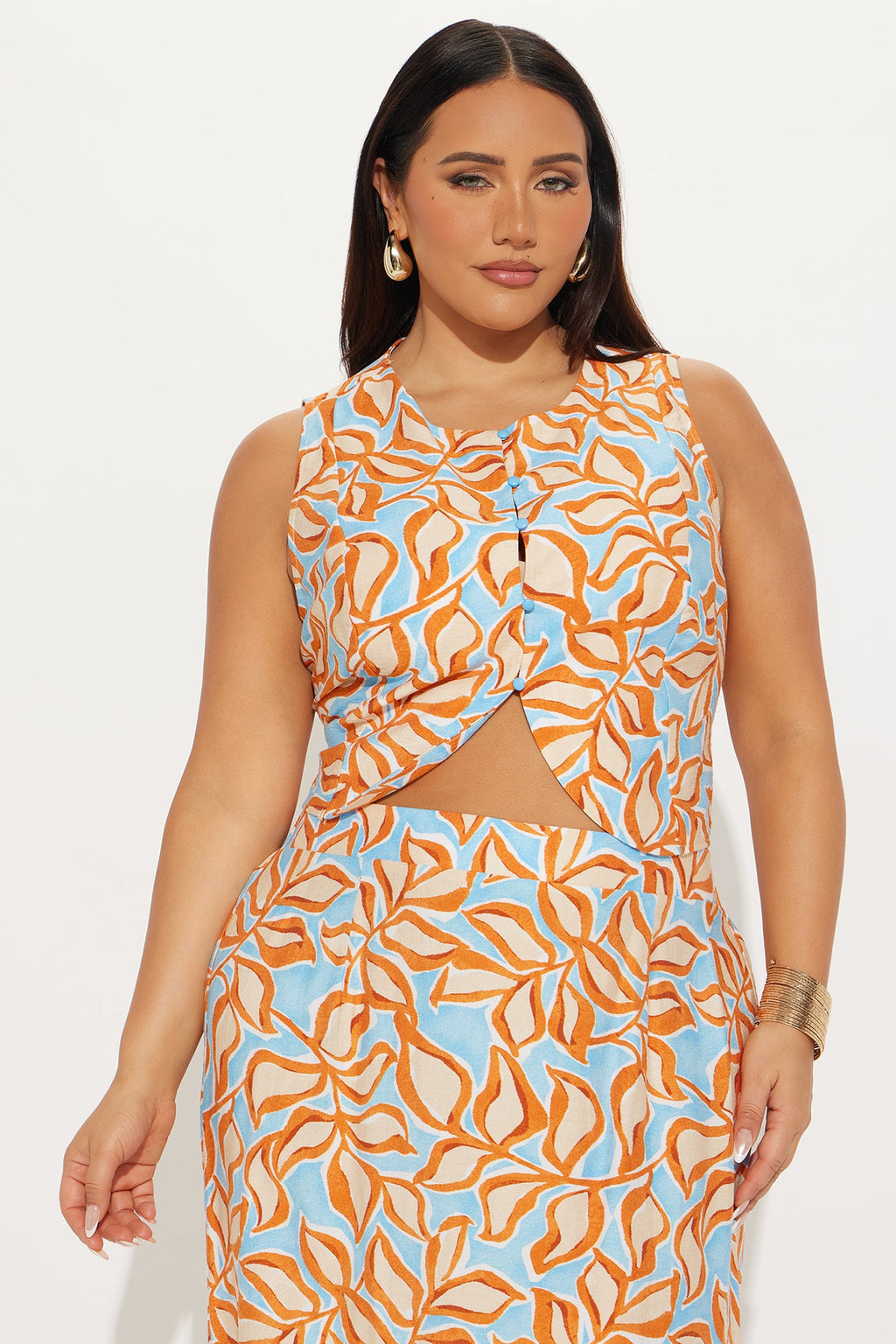 So Tropics Maxi Skirt Set - Blue/combo