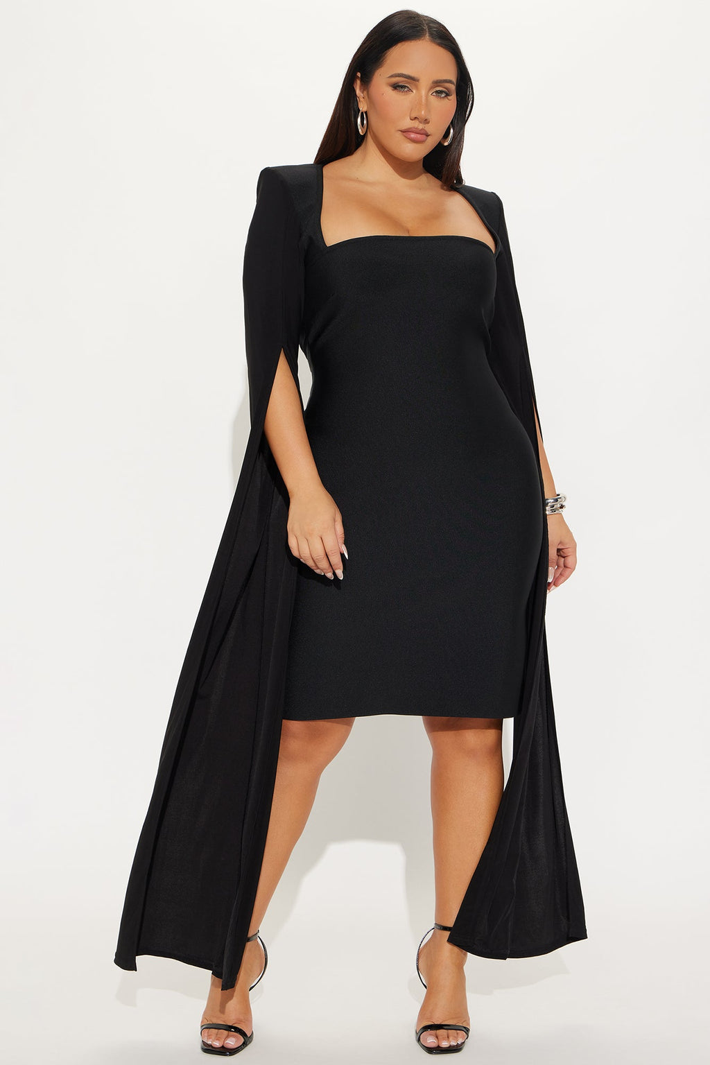 Mindset Is Everything Bandage Midi Dress - Black