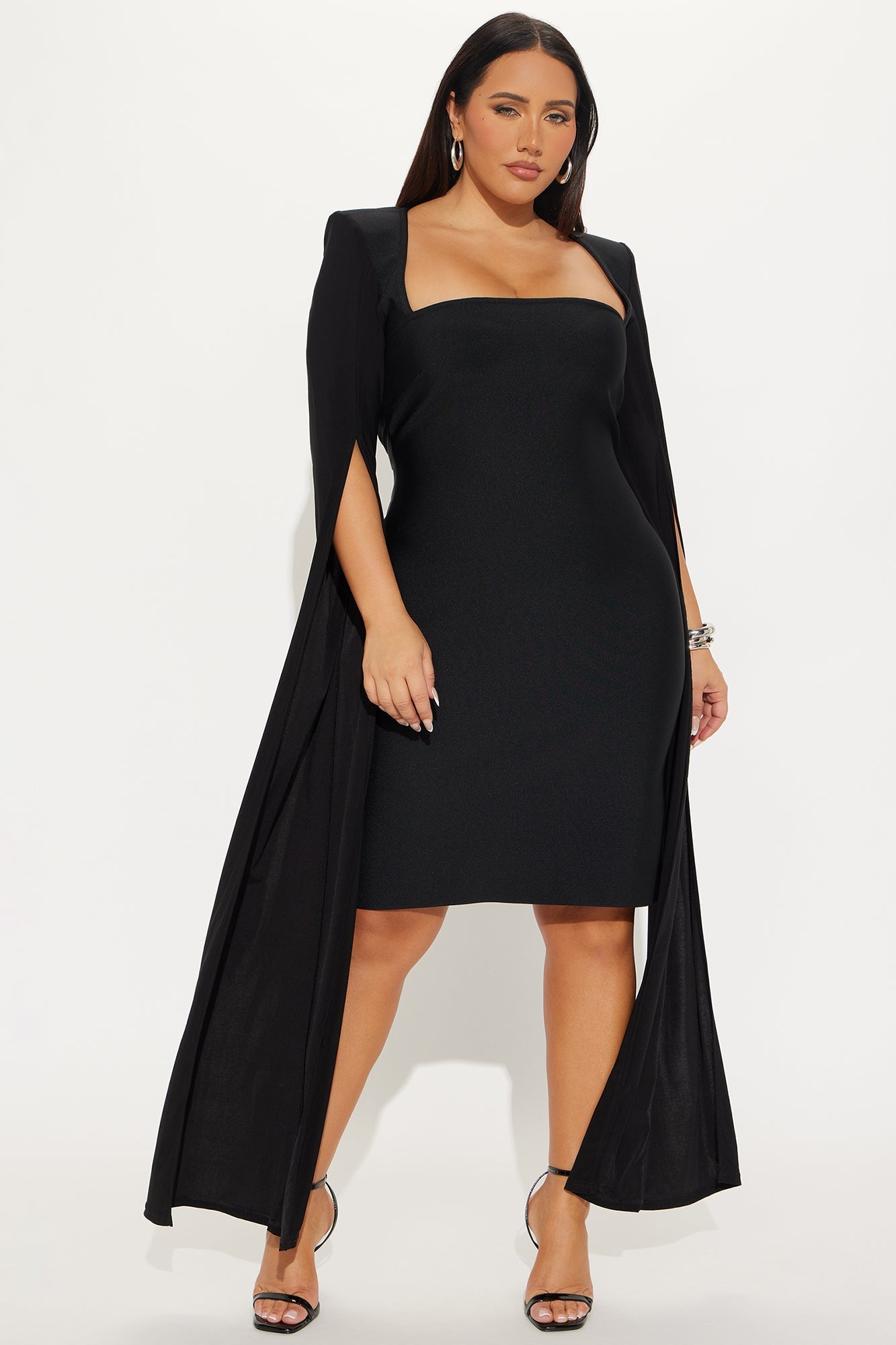 Mindset Is Everything Bandage Midi Dress - Black