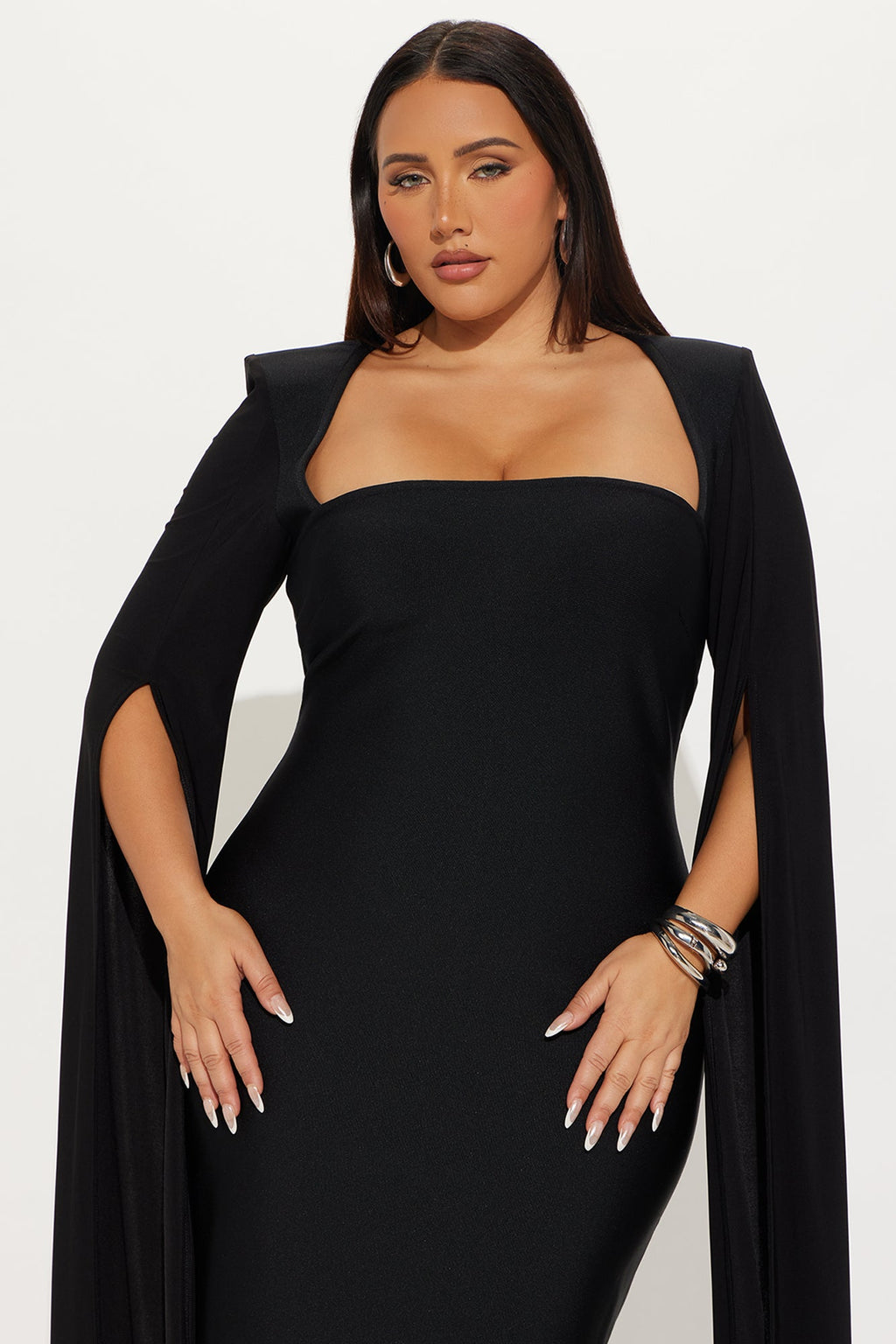 Mindset Is Everything Bandage Midi Dress - Black