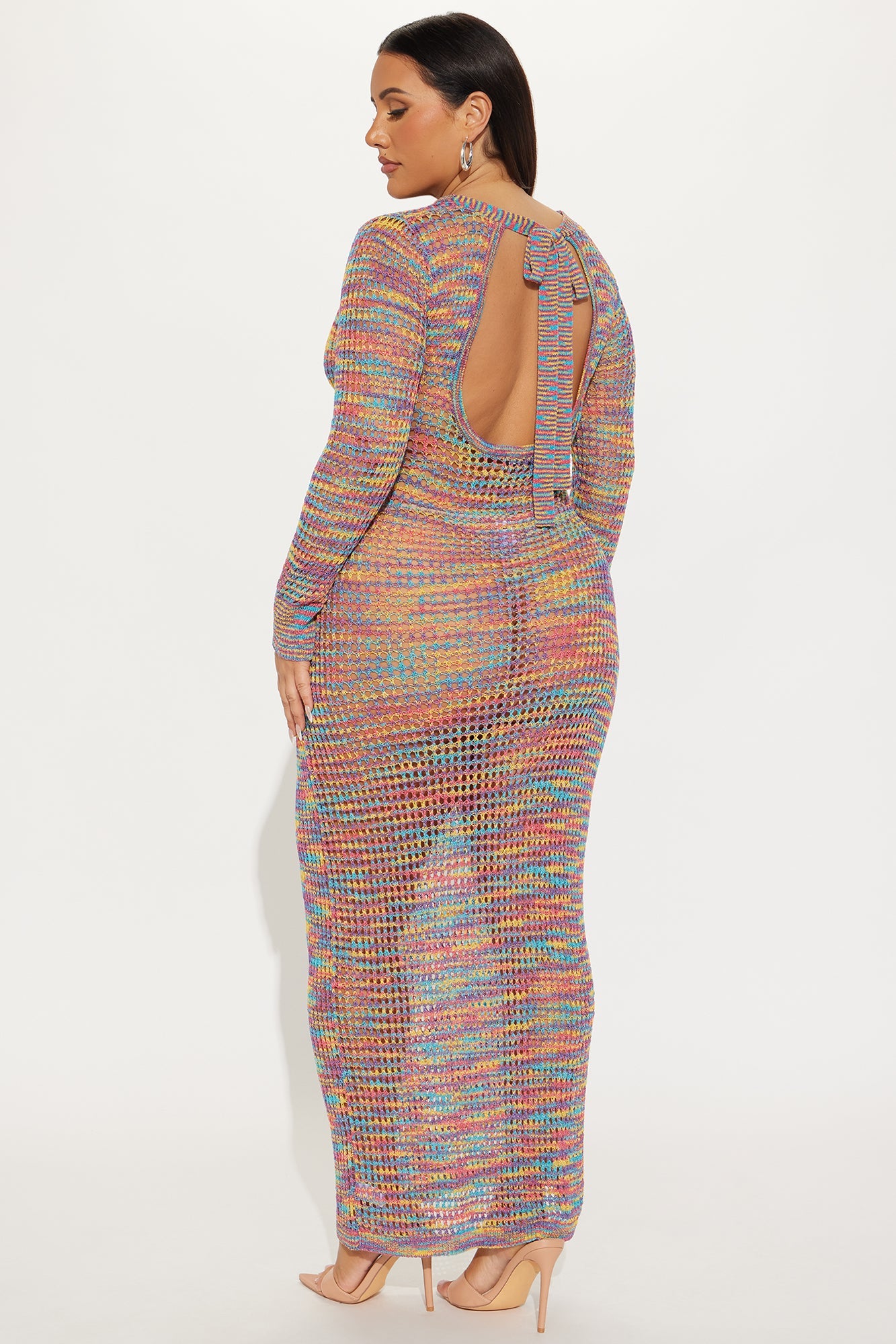 Corrina Crochet Maxi Dress - Purple/combo