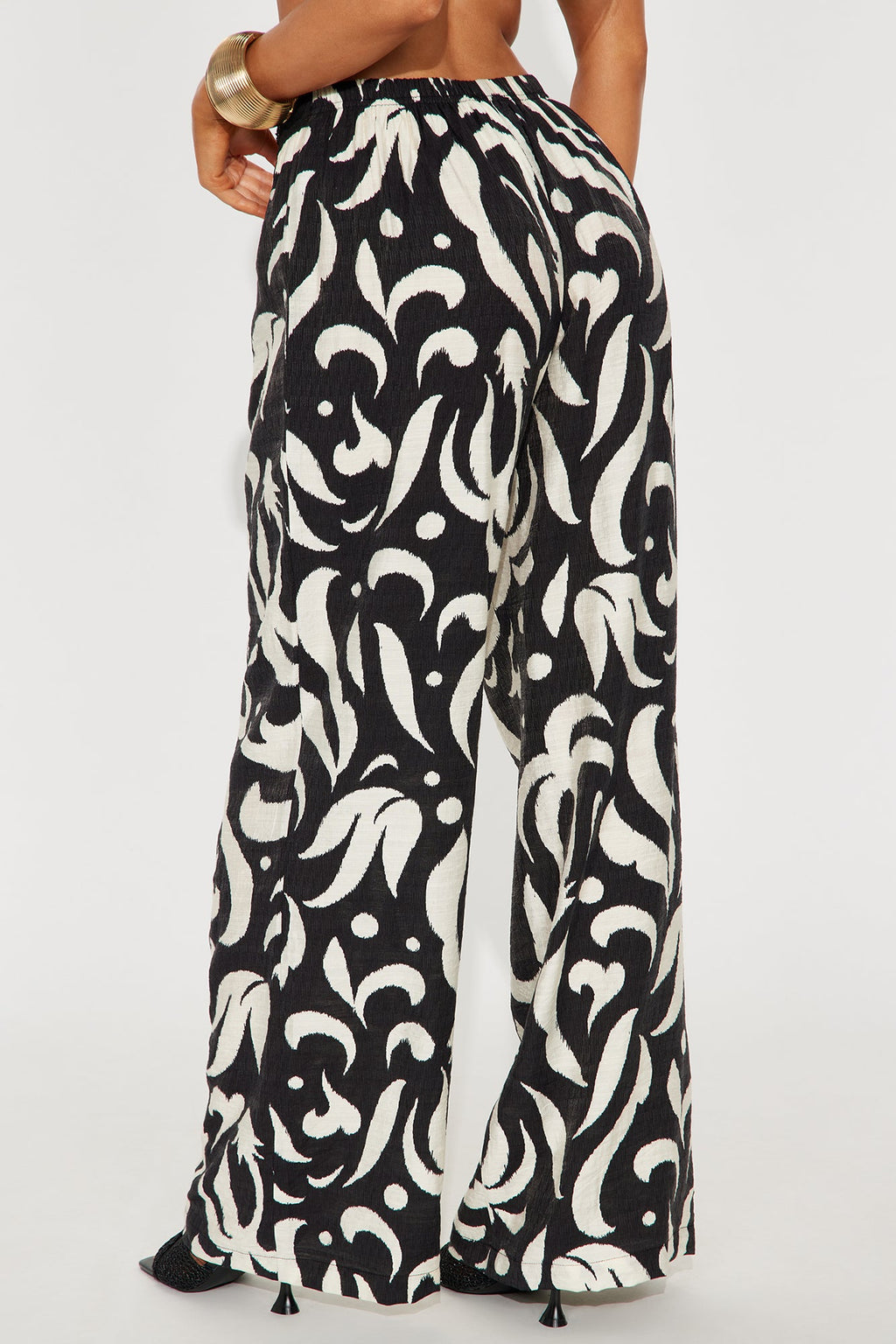 Always Classy Abstract Wide Leg Pant - Black/combo