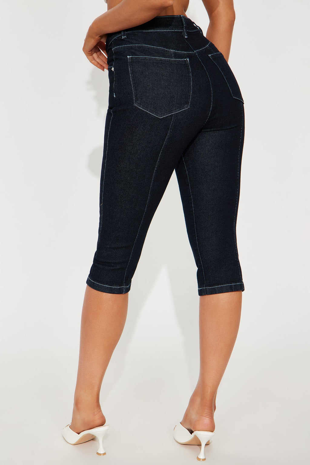Eyes For You Skinny Capri Jeans - Dark Wash
