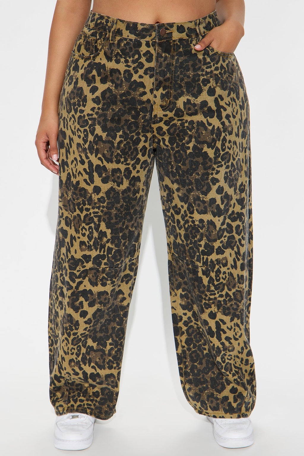 Give You The Best Leopard Barrel Pant - Brown/combo