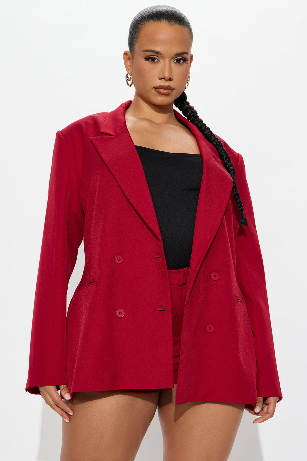 Chloe Double Breasted Blazer - Red