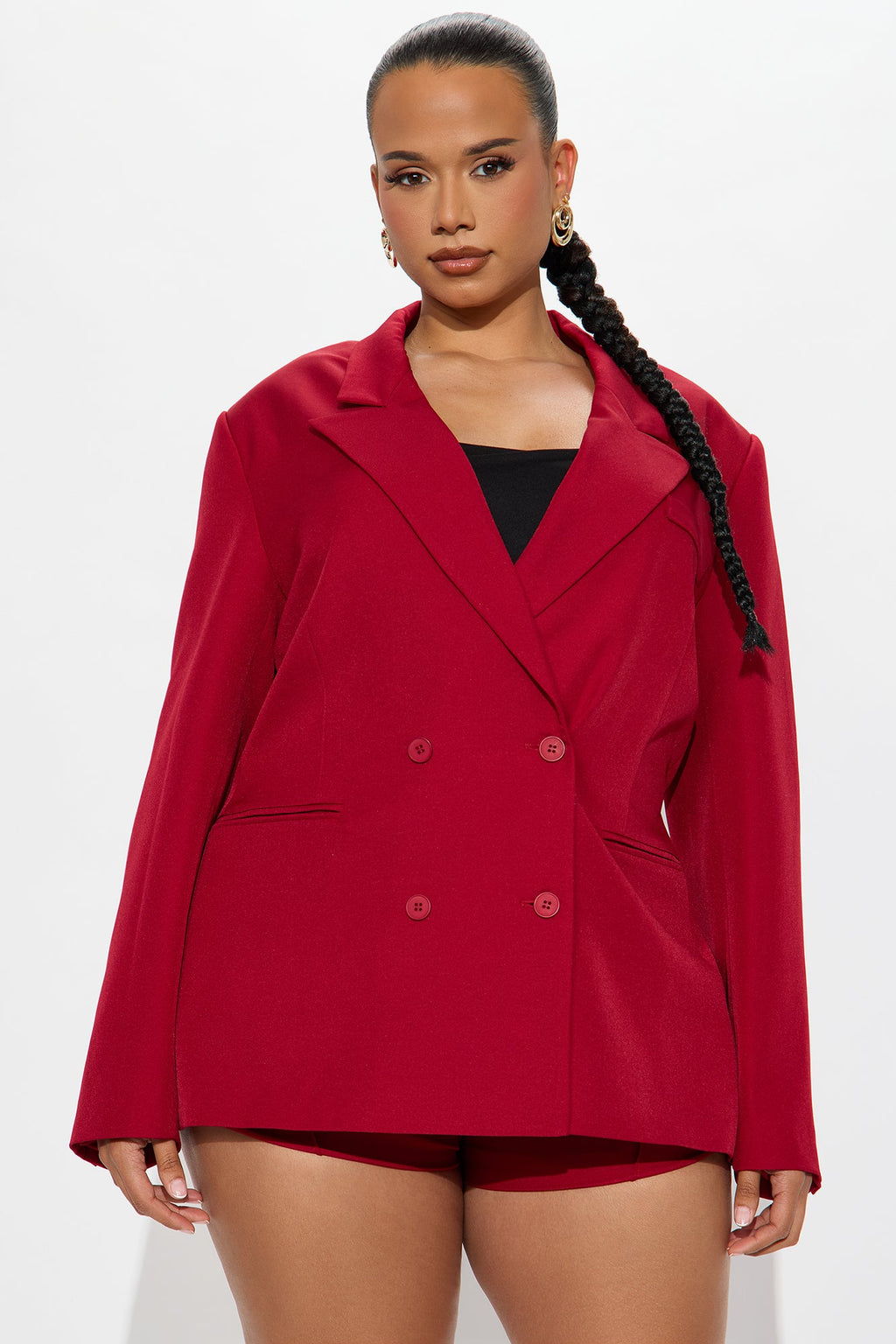 Chloe Double Breasted Blazer - Red