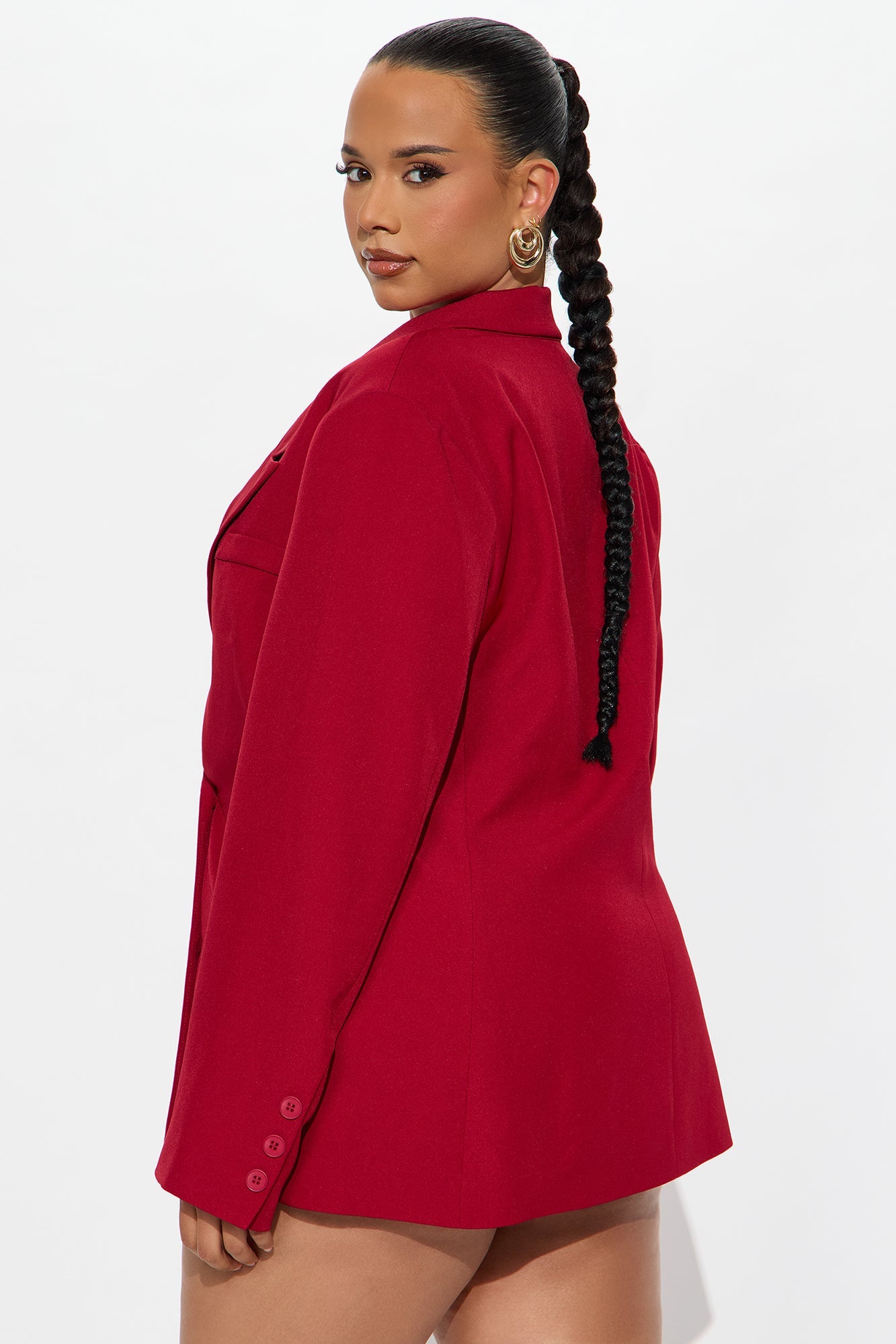 Chloe Double Breasted Blazer - Red