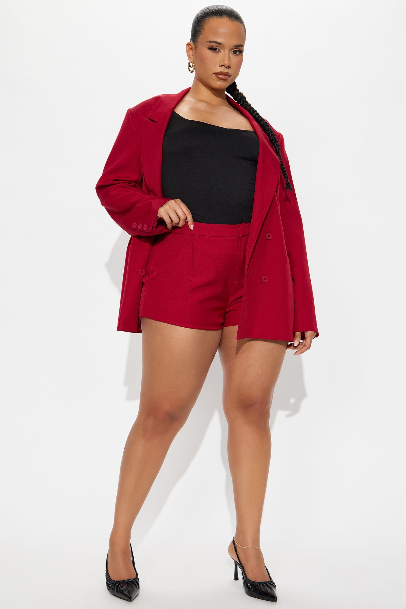 Chloe Micro Trouser Short - Red