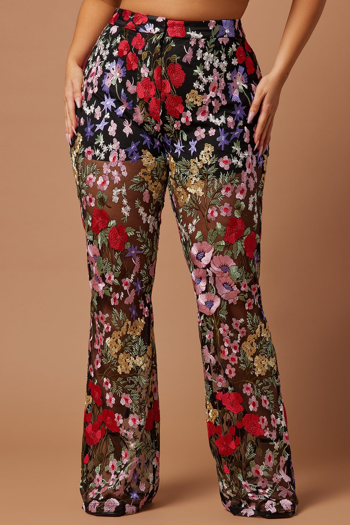 Erin Embroidered Pant - Black/combo