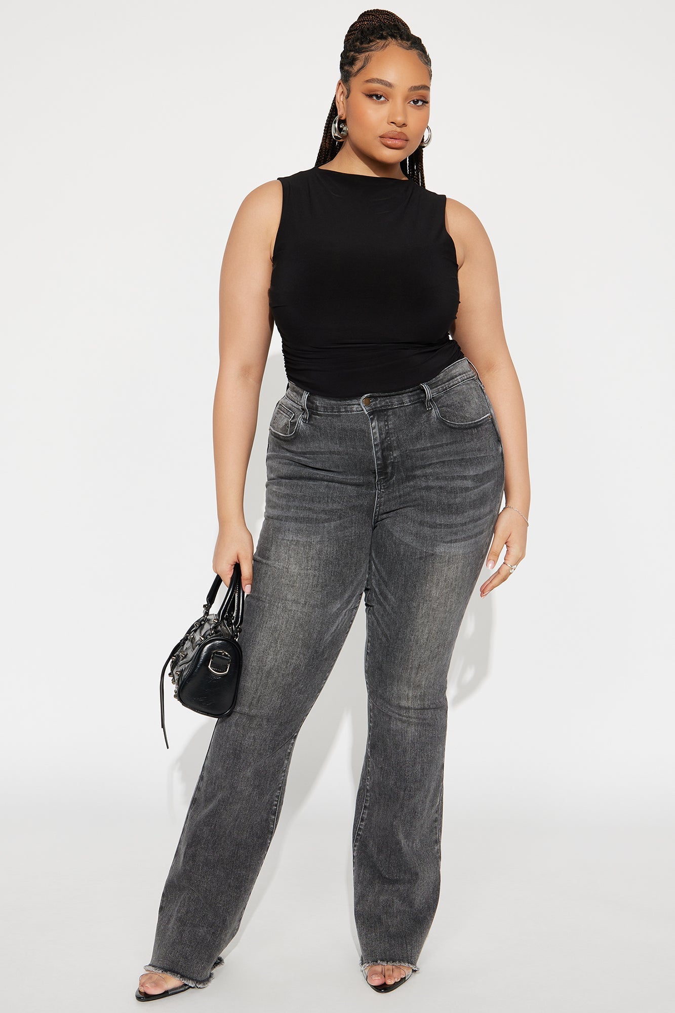 Tall Best Behavior Stretch Flare Jean - Black Wash