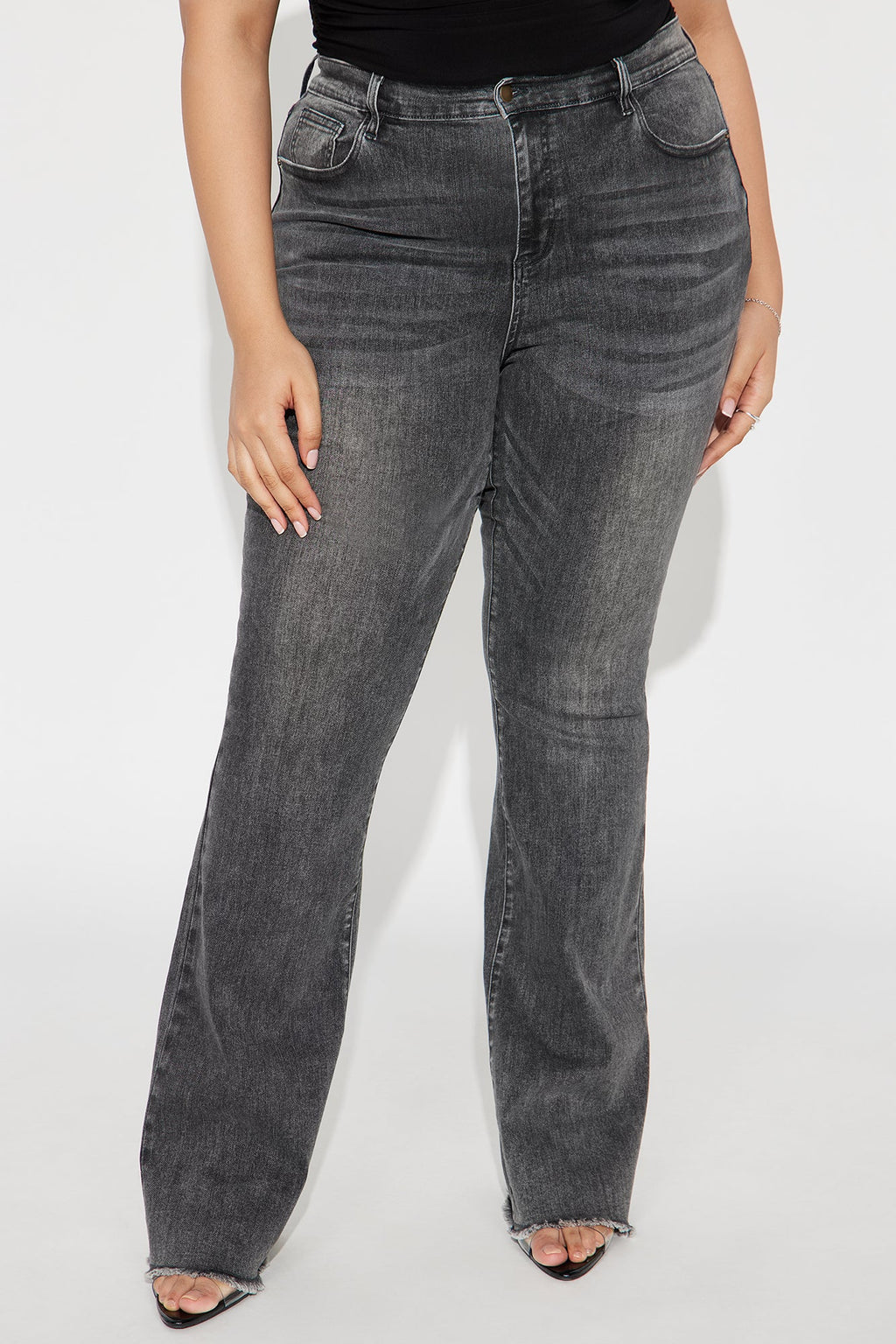Tall Best Behavior Stretch Flare Jean - Black Wash