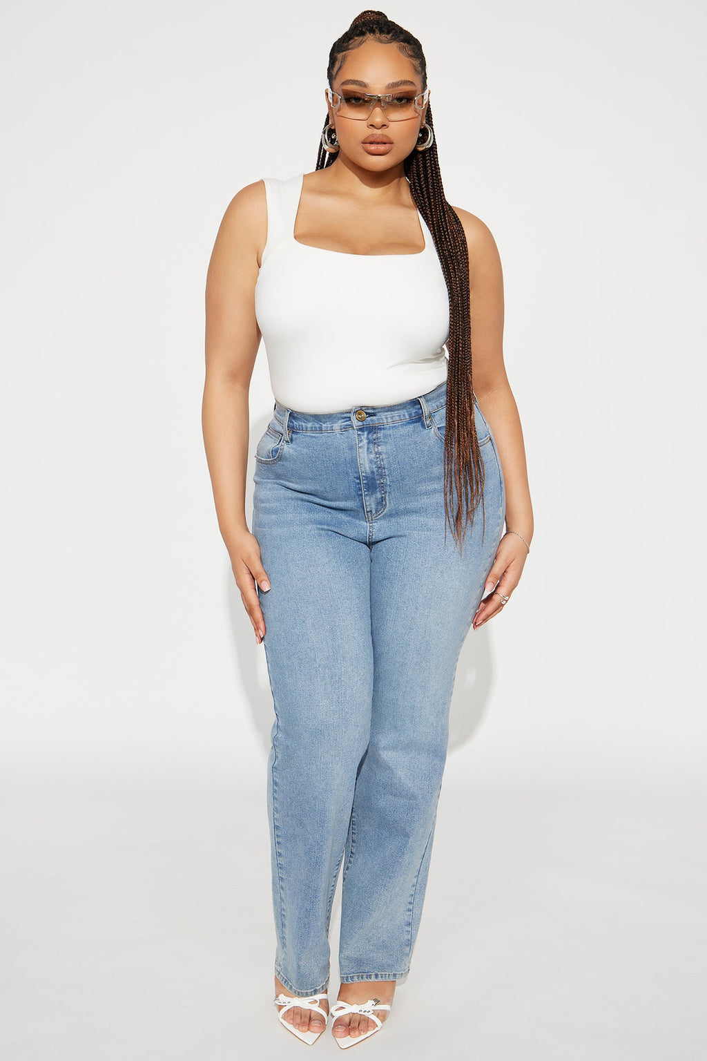 Tall Nova 90s Straight Leg Jeans - Vintage Blue Wash