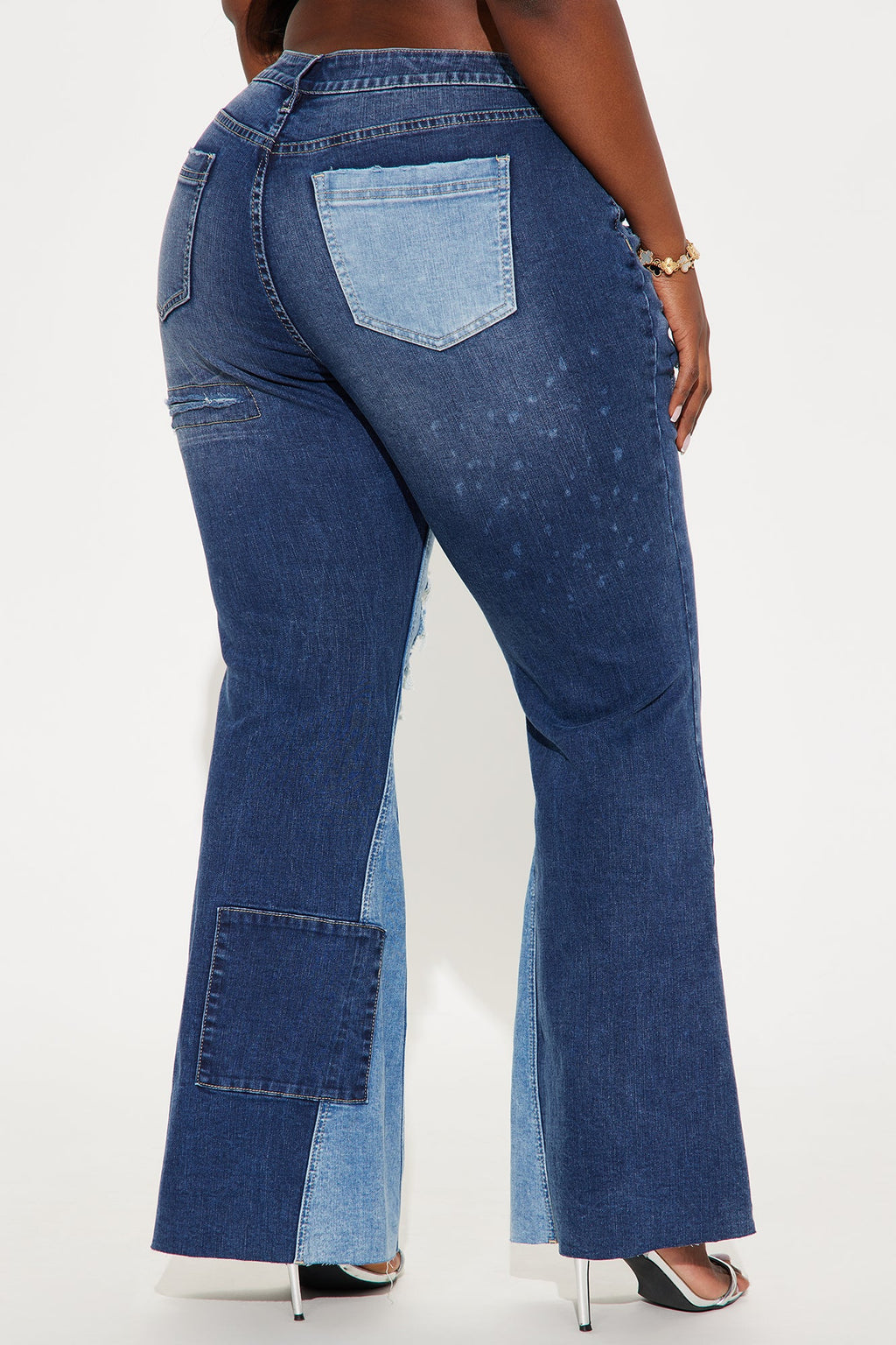 Free Style Low Rise Flare Jeans - Medium Wash