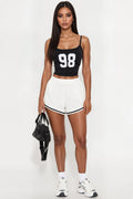 Kick It Up Varsity Short - White/combo