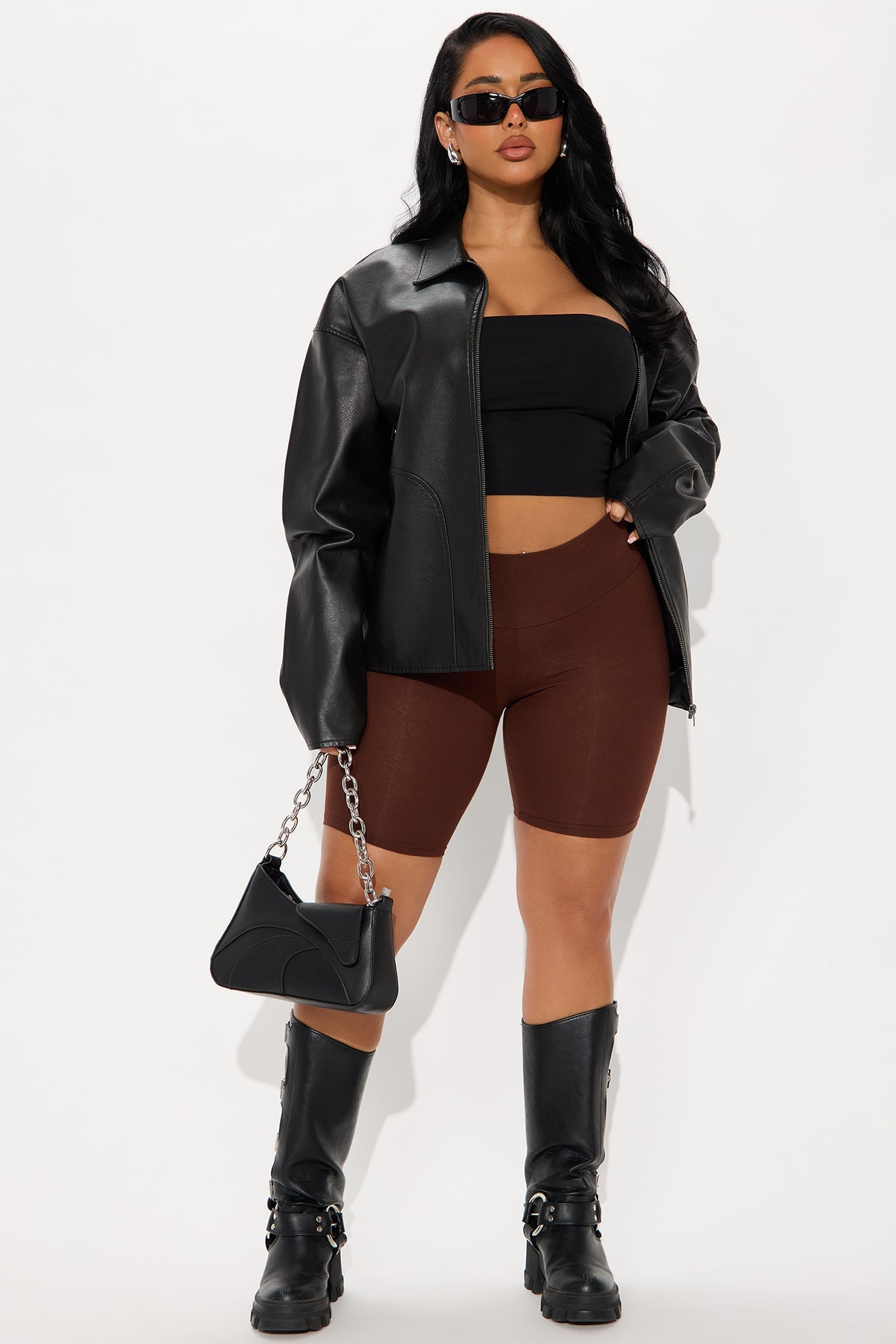Brooke Biker Shorts - Chocolate