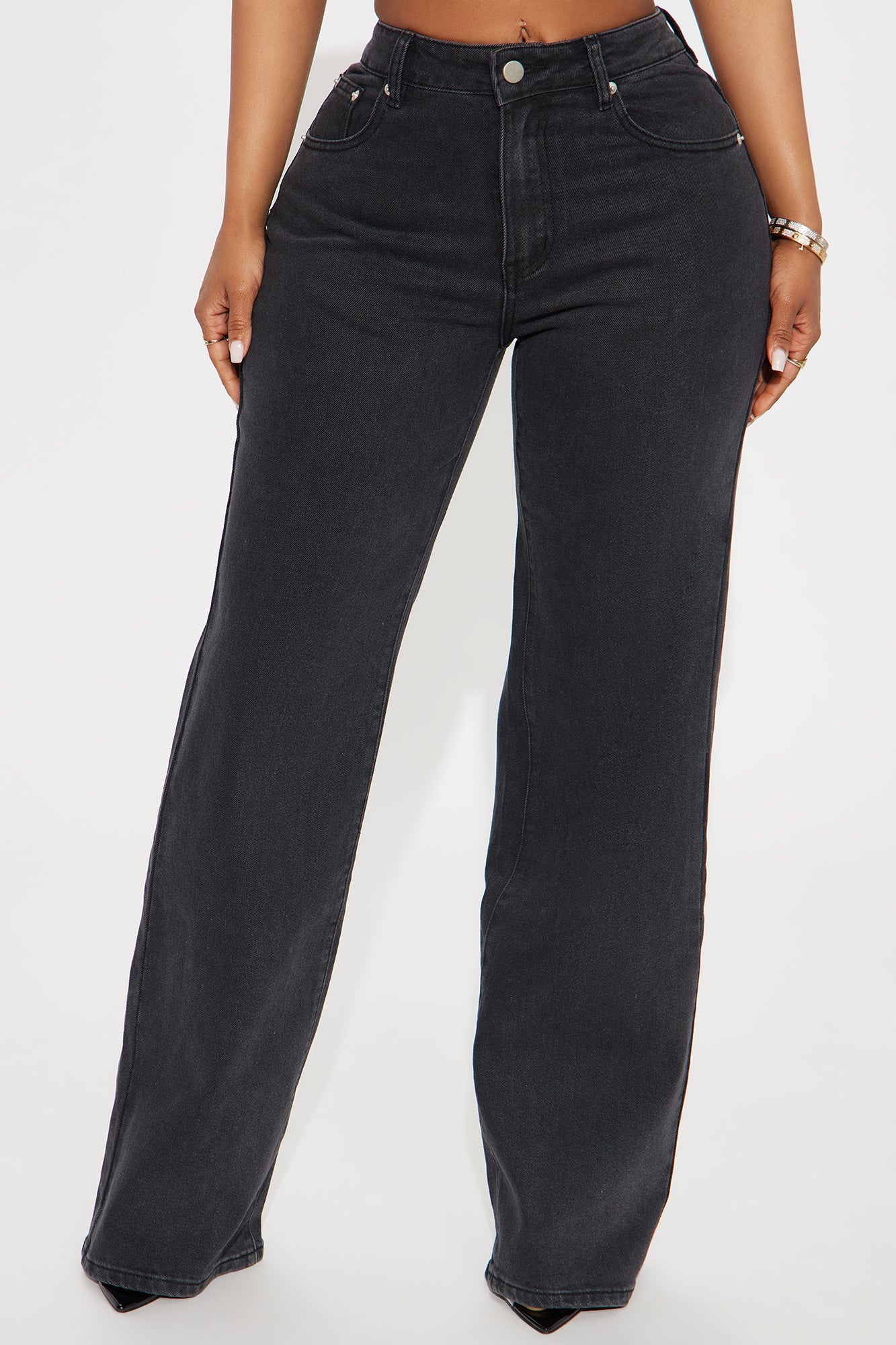 Bonafide Basic Straight Leg Jeans - Black Wash