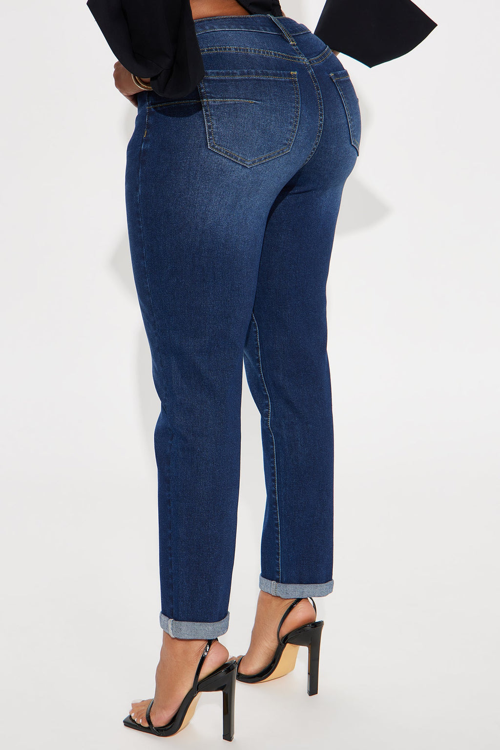 Clara Super Stretch Sculpting Mom Jeans - Dark Wash