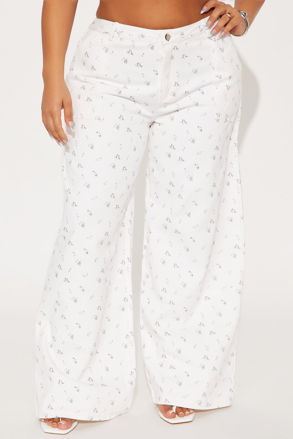 Fever Wide Leg Streetwear Pant - Off White