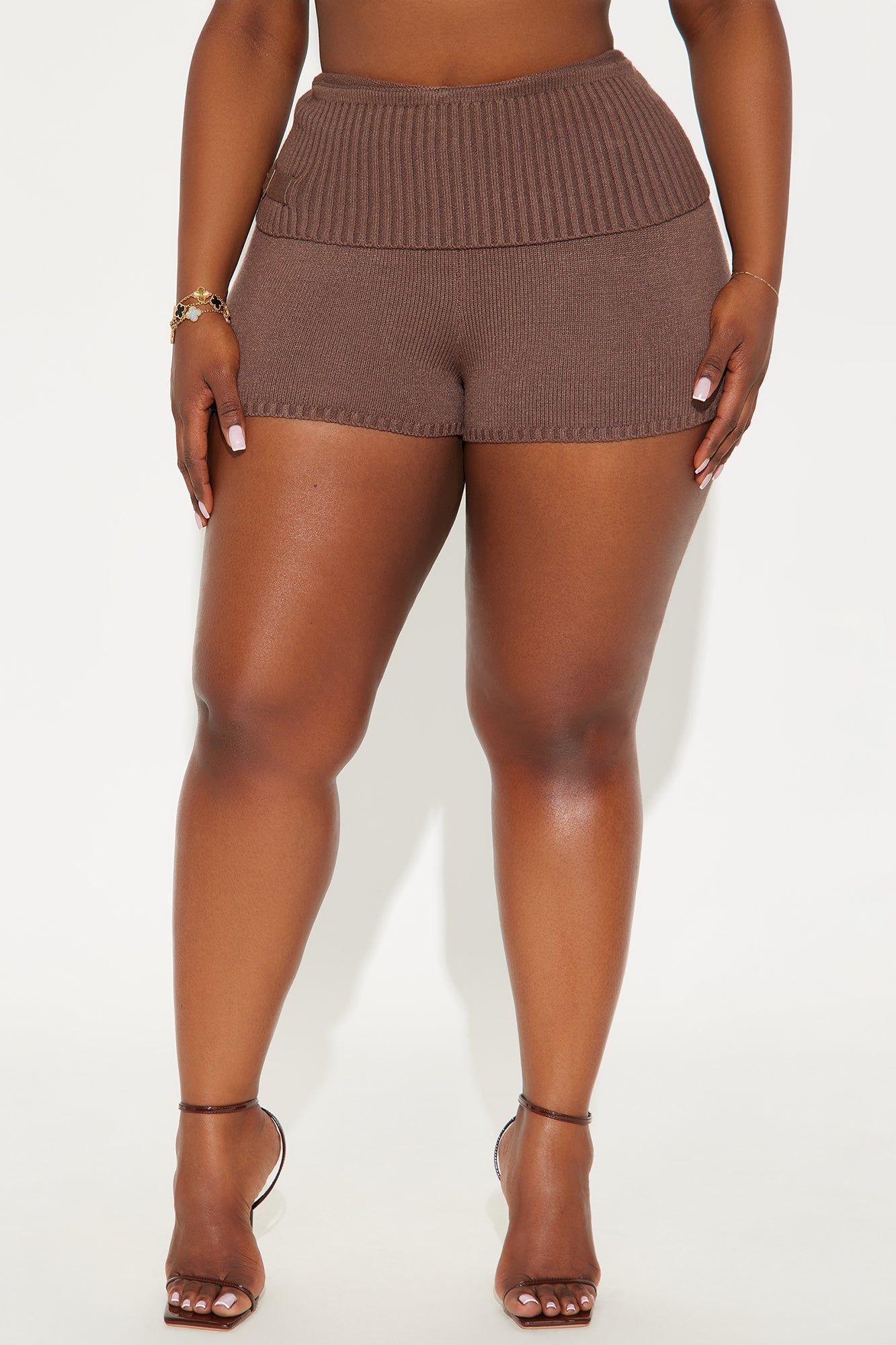Lounging Around Sweater Short - Chocolate