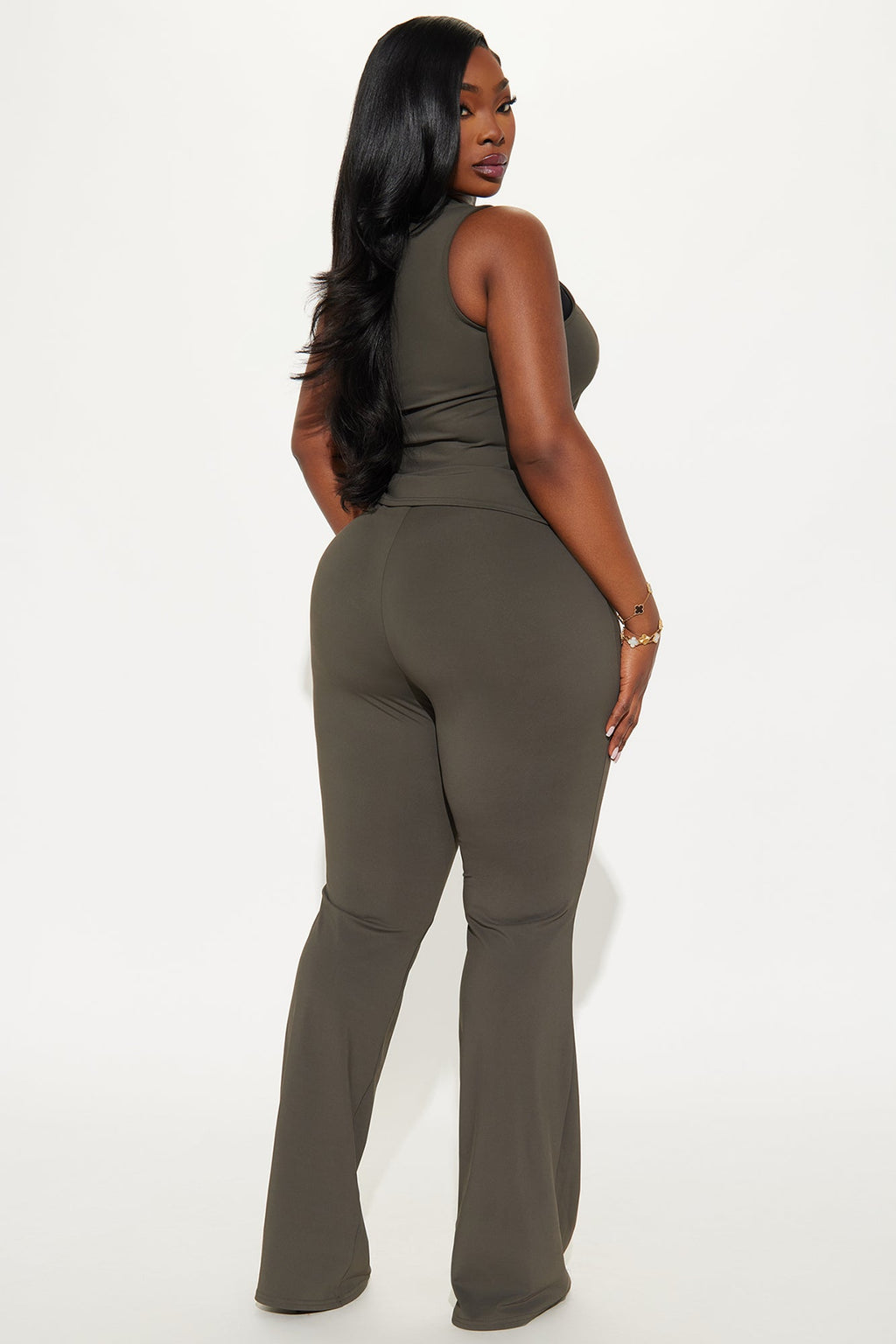 Dance With Me Tonight Pant Set - Olive