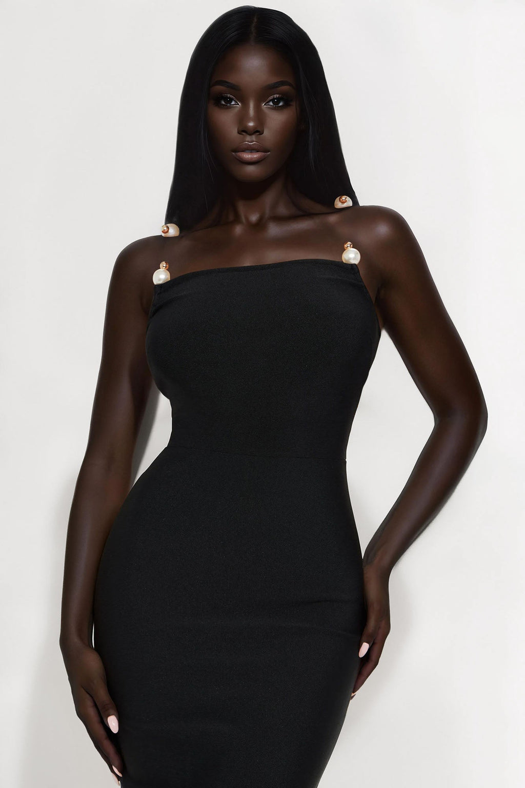 Deandra Bandage Maxi Dress - Black