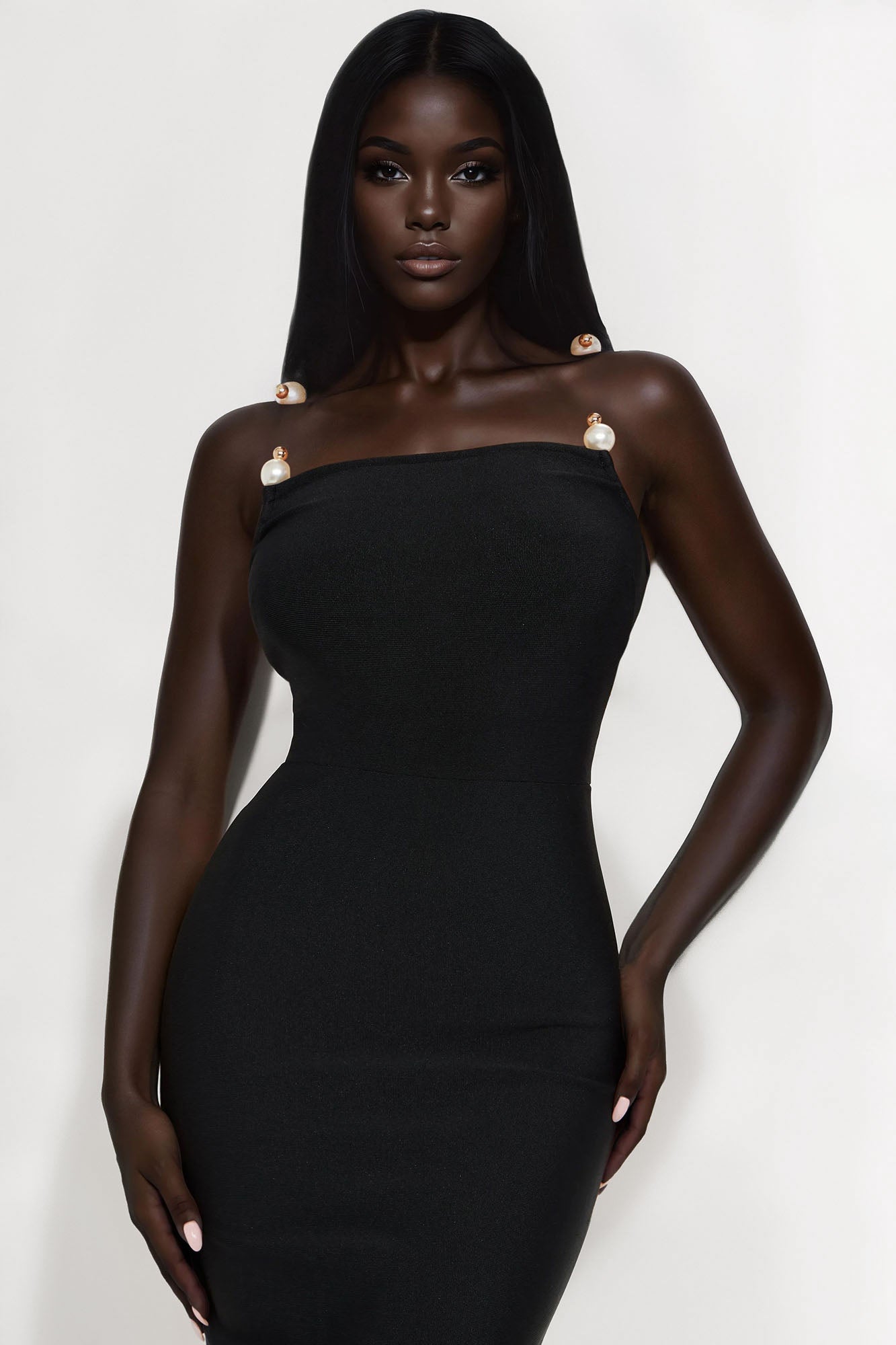 Deandra Bandage Maxi Dress - Black