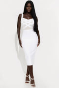 Cassidy Bandage Midi Dress - White