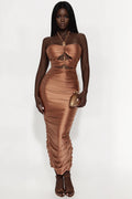 Vacation Romance Maxi Dress - Brown