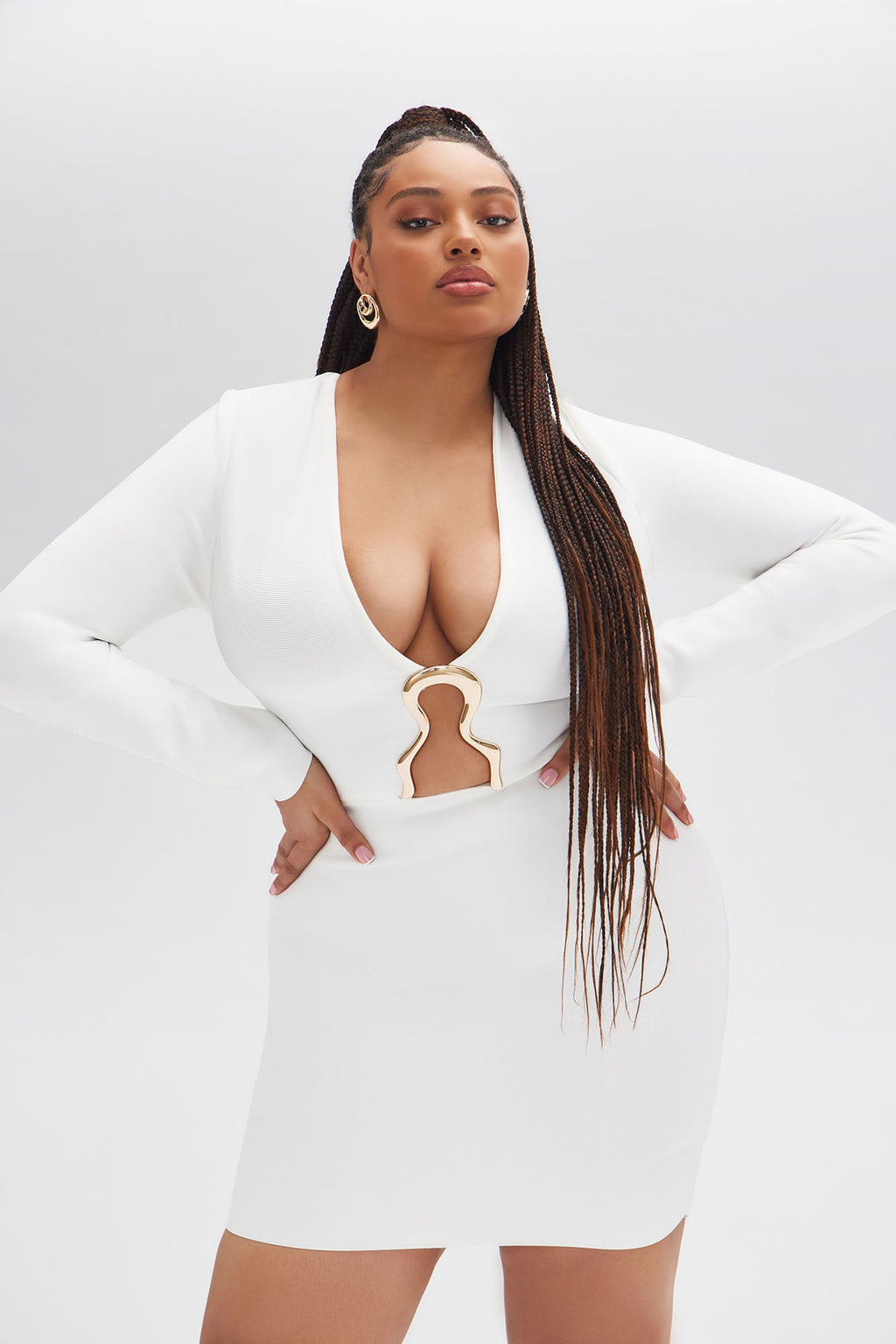 Bree Bandage Mini Dress - White