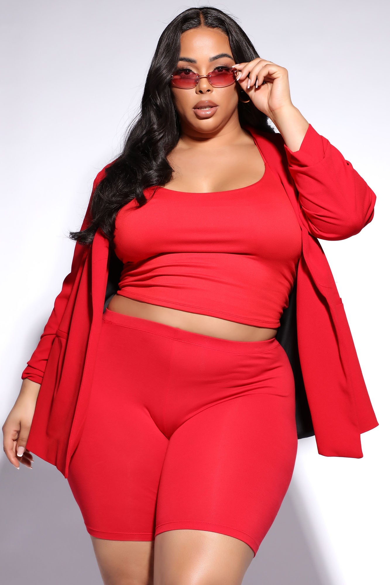 Natalee Biker Shorts - Red