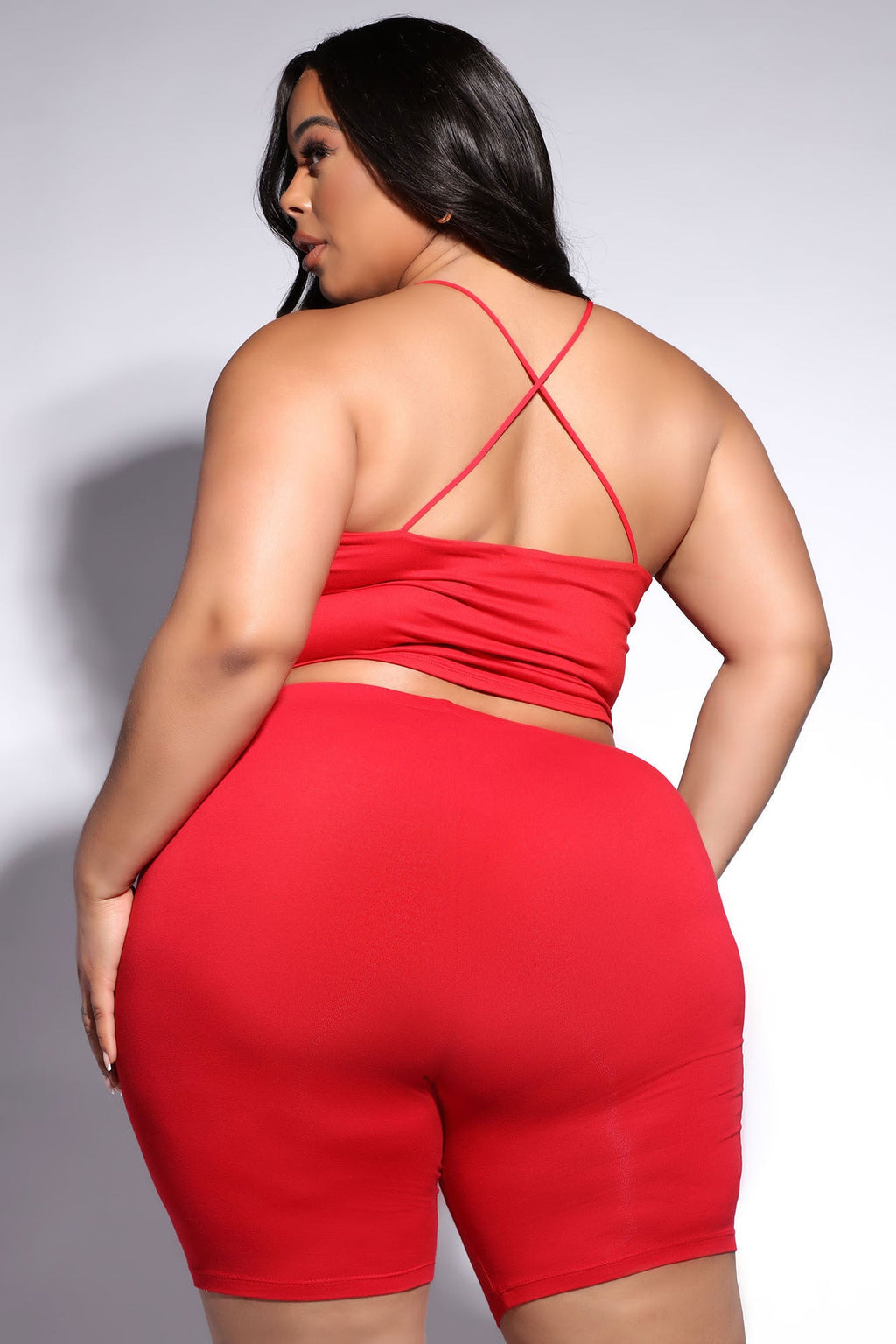 Natalee Biker Shorts - Red