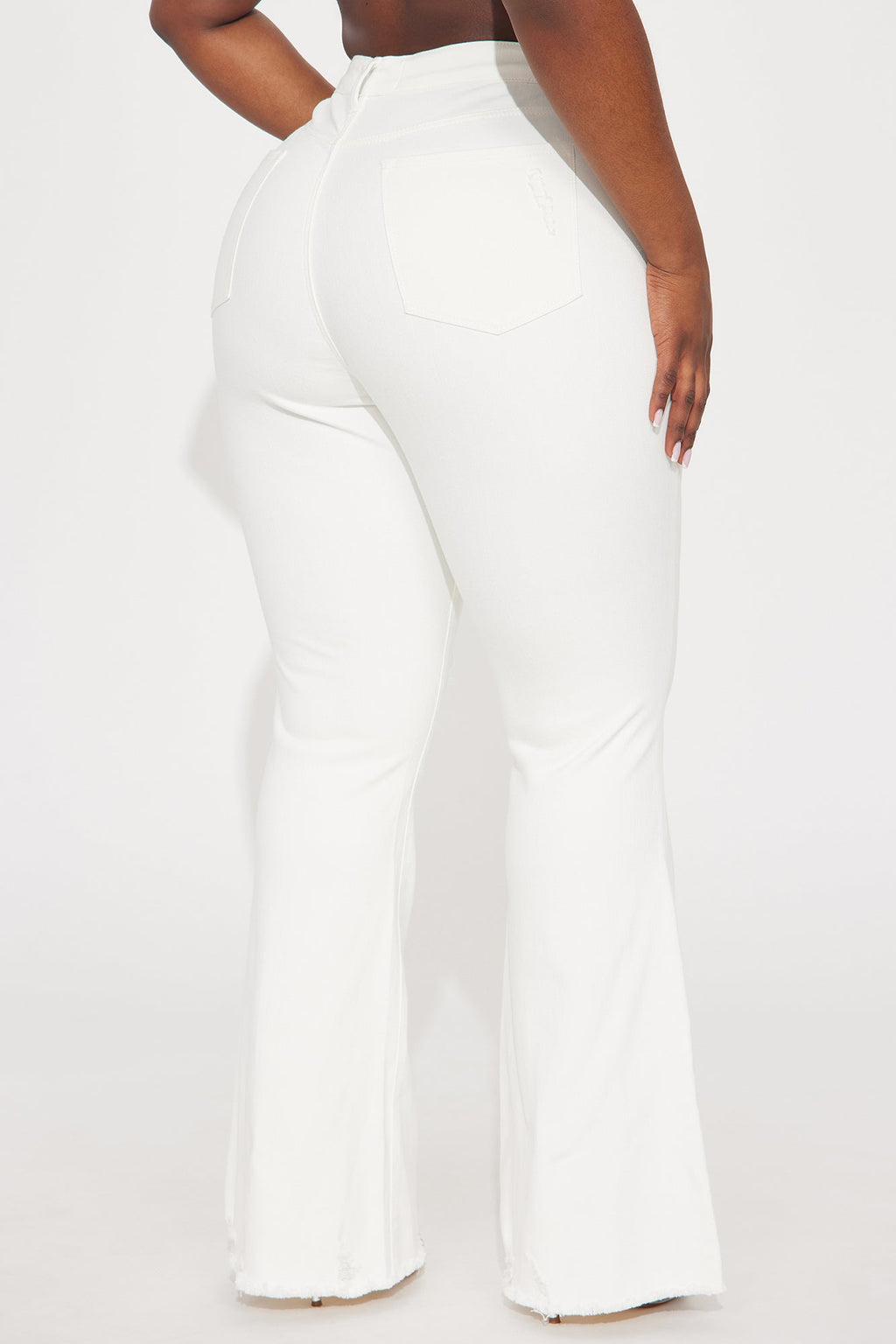 Up Next Stretch Flare Jeans - White