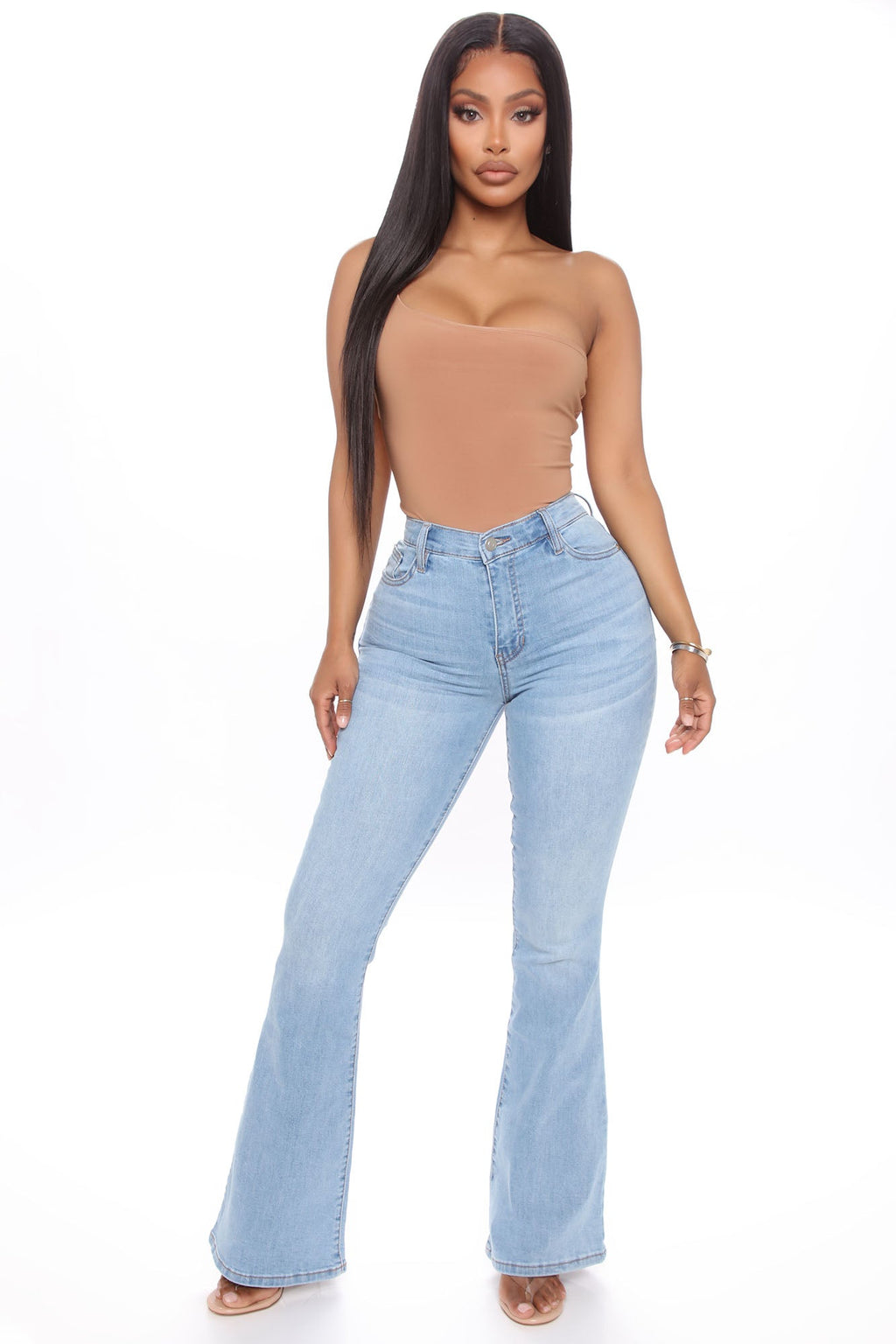 Dare To Flare Jeans - Medium Blue Wash