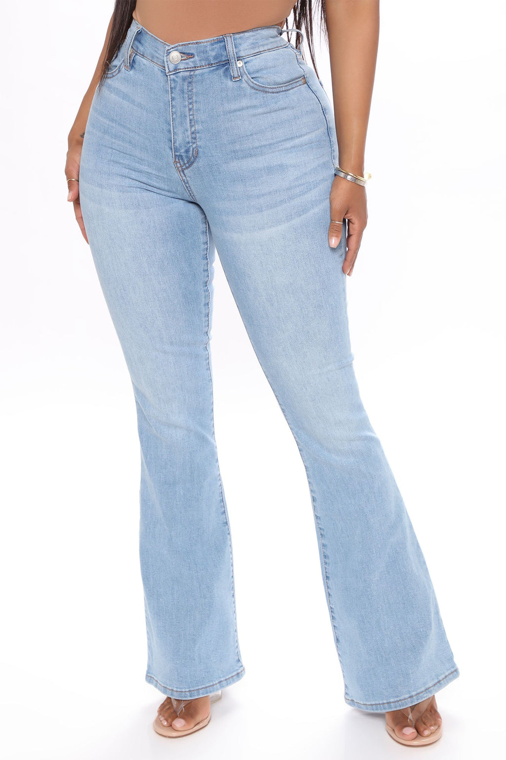 Dare To Flare Jeans - Medium Blue Wash
