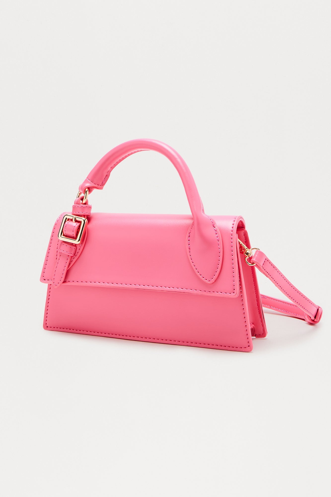 Sugar Chic Mini Faux Leather Handbag - Pink