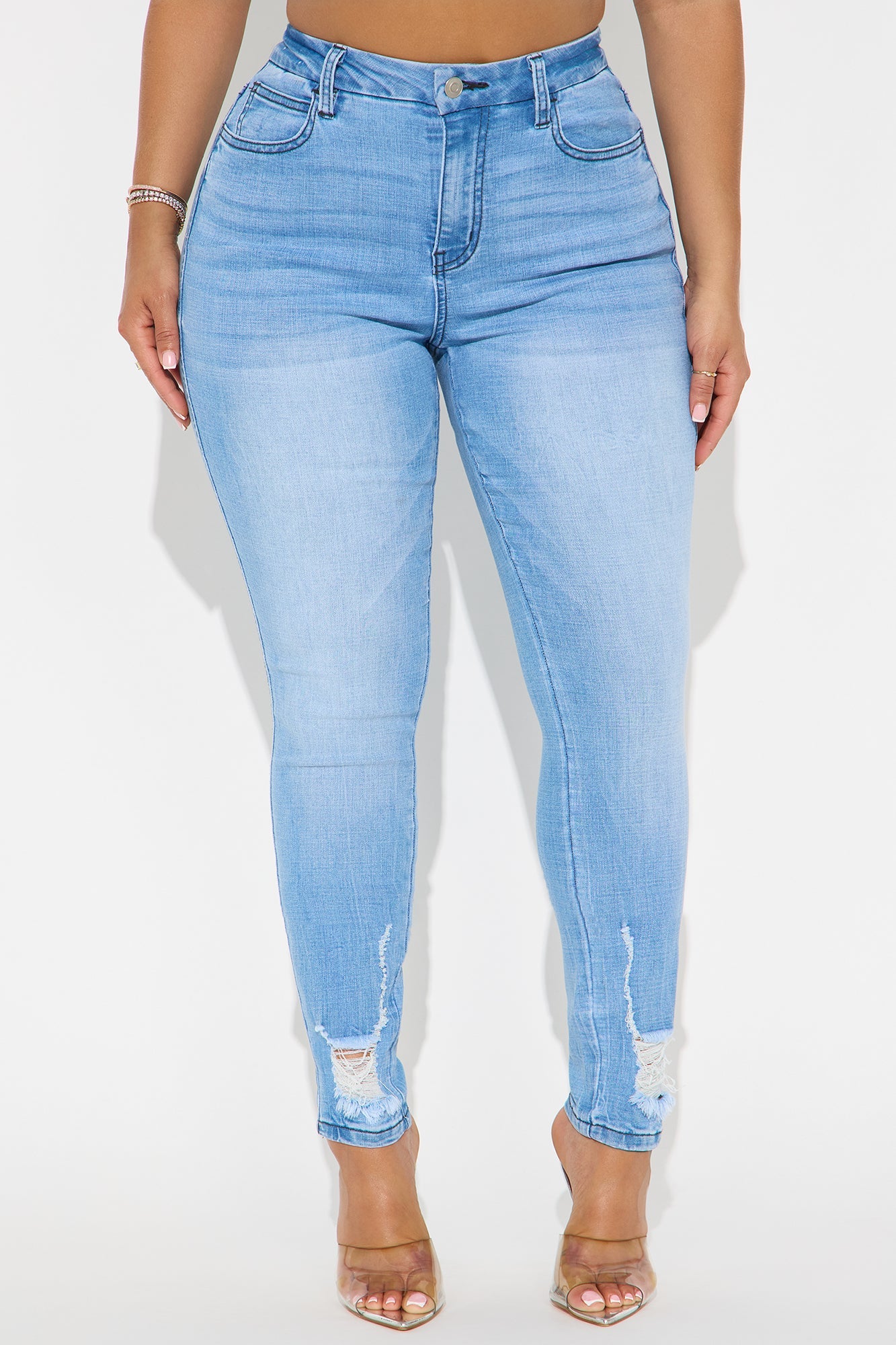 Long Story Short Sculpting Stretch Skinny Jeans - Light Wash