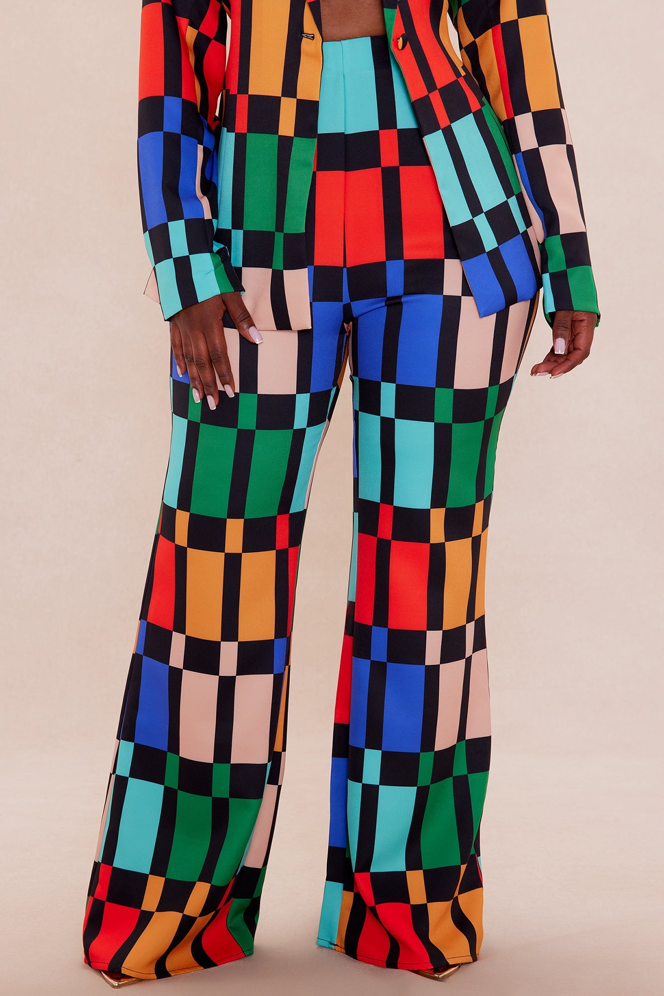 Julia Blazer Suit Set - Multi Color