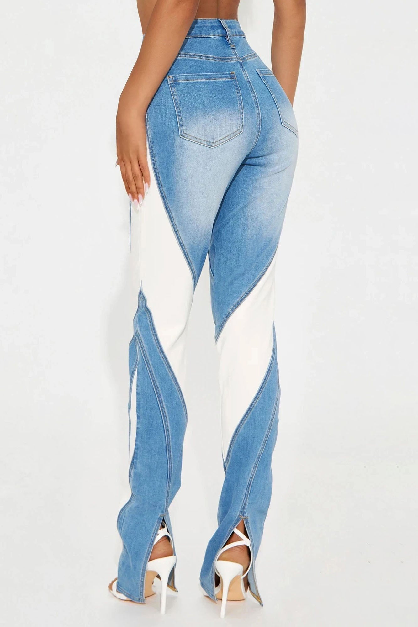 Tall Stepping Up Split Hem Skinny Jeans - Medium Wash