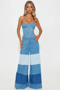 Bali Babe Flowy Wide Leg Jeans - Blue Wash