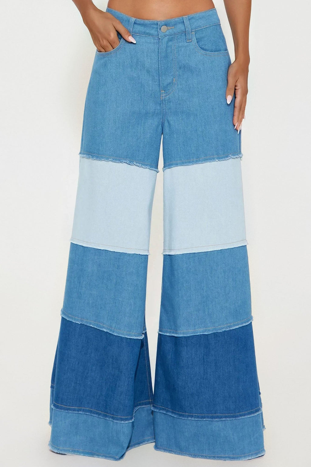 Bali Babe Flowy Wide Leg Jeans - Blue Wash